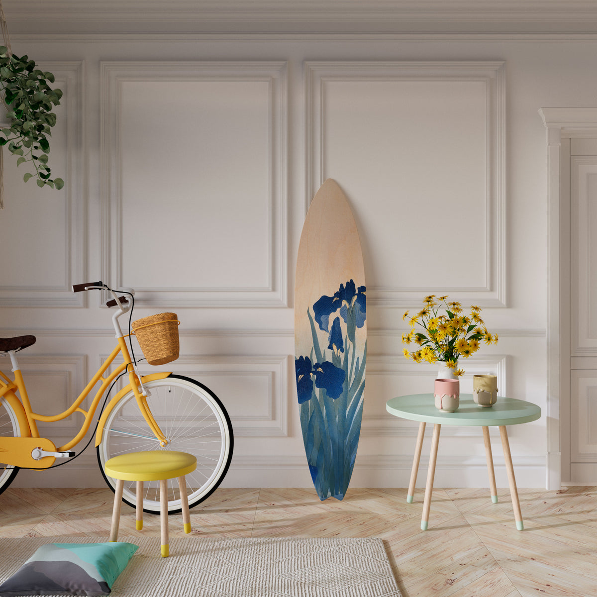 BLUE FLORAL RIDE Διακοσμητική σανίδα Surf