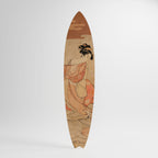 WOMAN, CAT AND EXTRA BROWN Surfboard Decorative Panel
