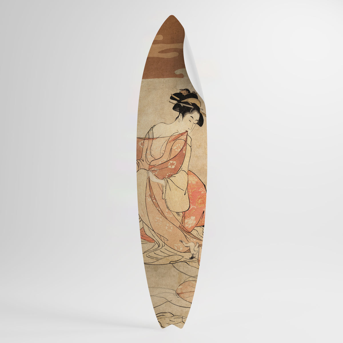 WOMAN, CAT AND EXTRA BROWN Αυτοκόλλητη Αφίσα "Surf"