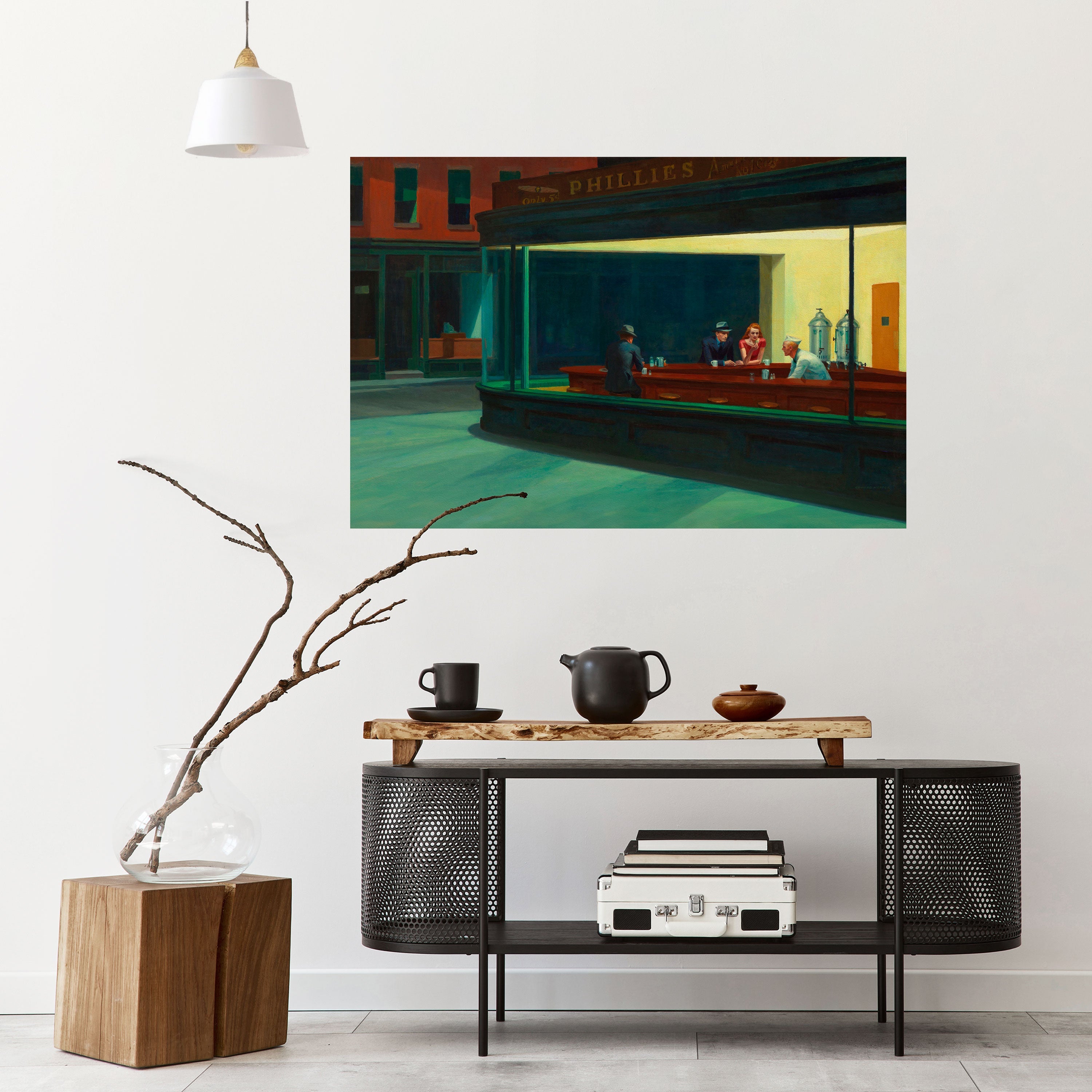 SERENE EVENING CHAT Peel and Stick Horizontal Poster