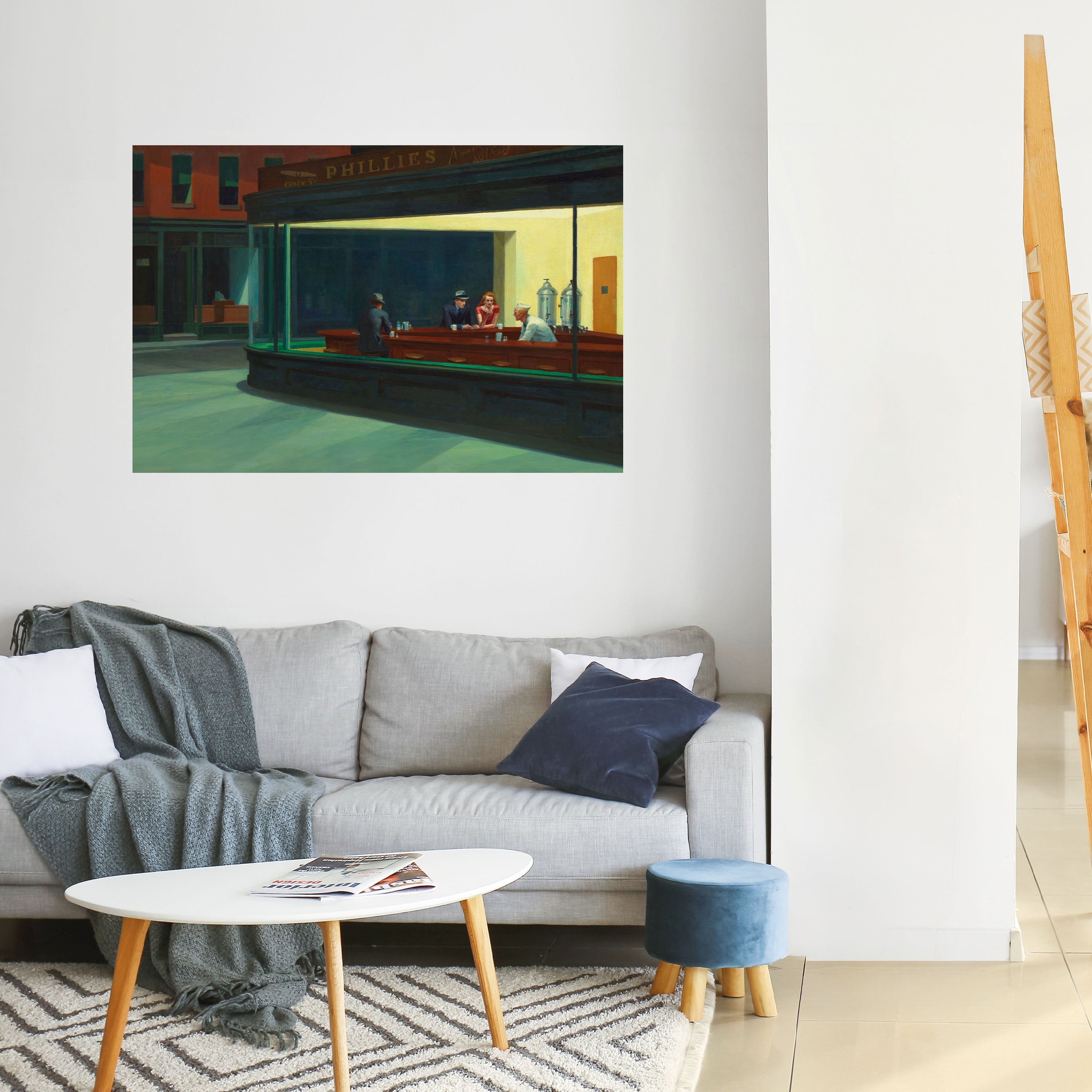 SERENE EVENING CHAT Peel and Stick Horizontal Poster