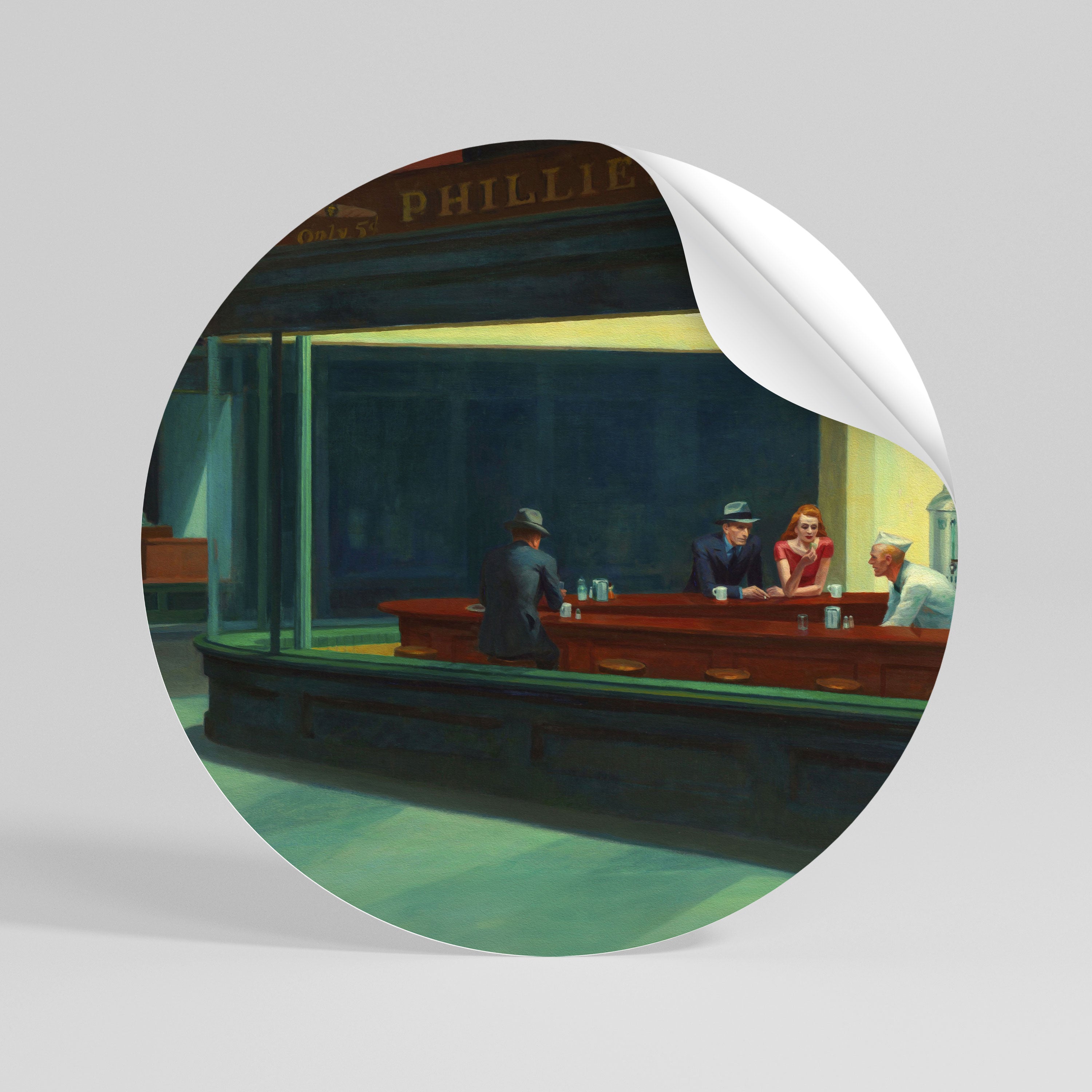 SERENE EVENING CHAT Peel and Stick Round Sticker