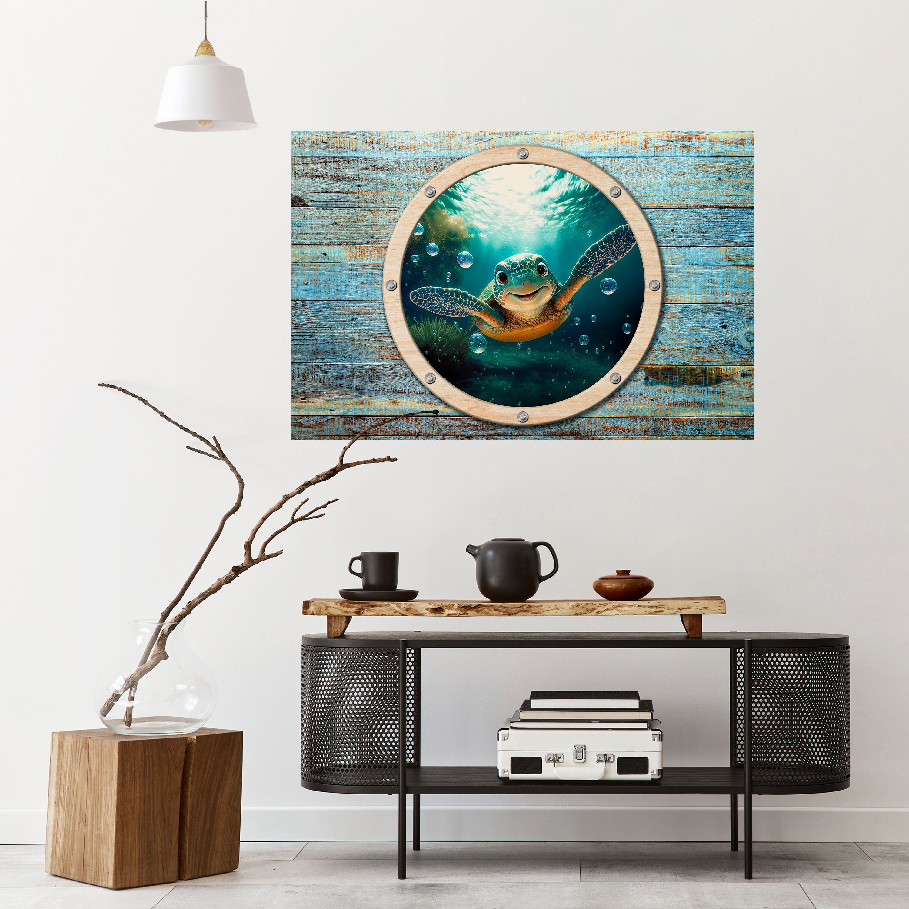 SEASIDE JOY Peel and Stick Horizontal Poster