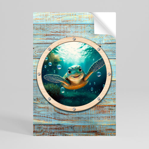 SEASIDE JOY Αυτοκόλλητη Αφίσα κάθετη