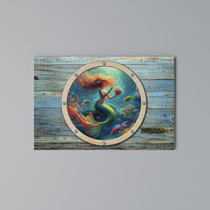 MERMAID DREAMS Horizontal Canvas Print
