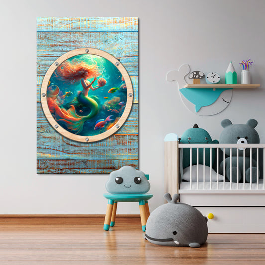 MERMAID DREAMS Vertical Canvas Print