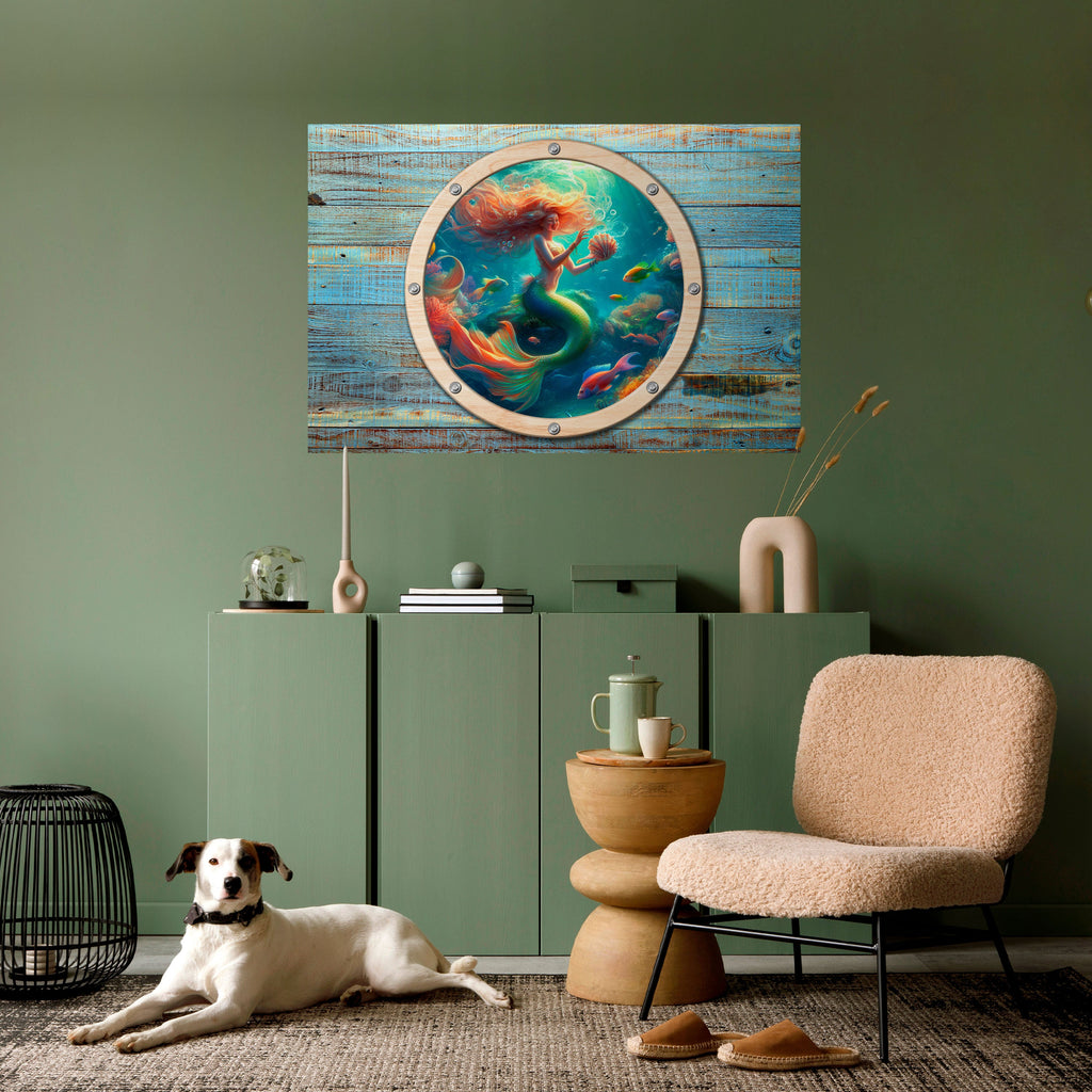 MERMAID DREAMS Peel and Stick Horizontal Poster