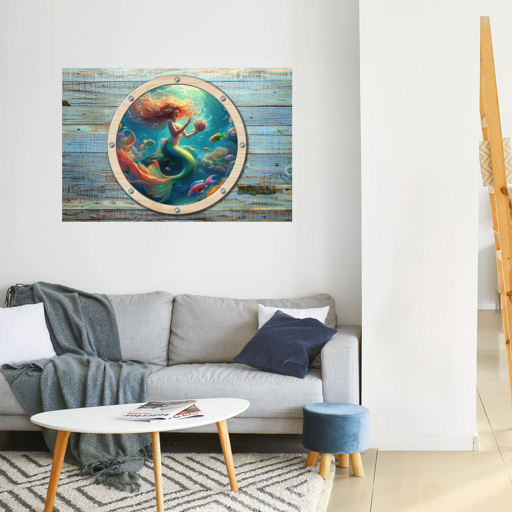 MERMAID DREAMS Peel and Stick Horizontal Poster