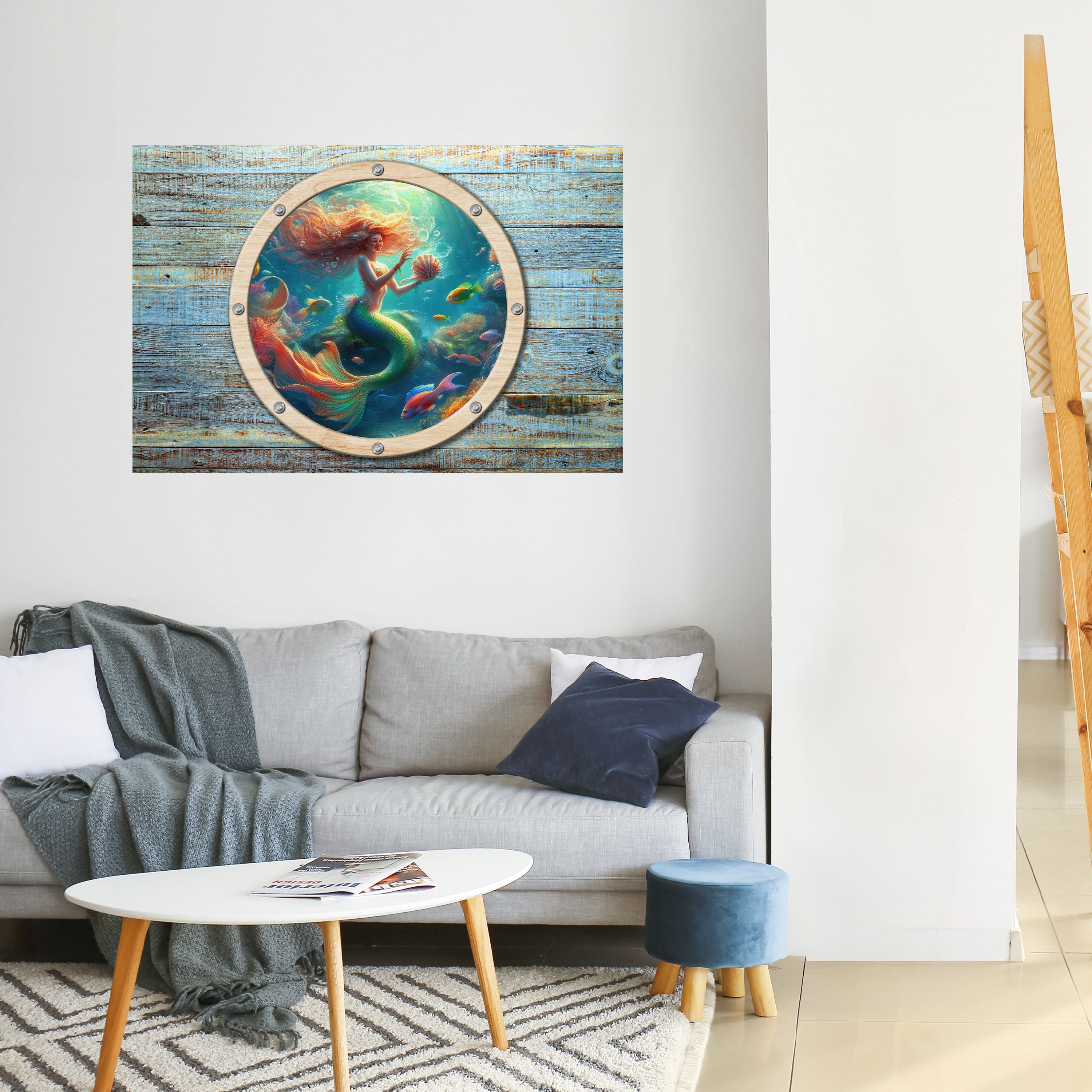 MERMAID DREAMS Peel and Stick Horizontal Poster