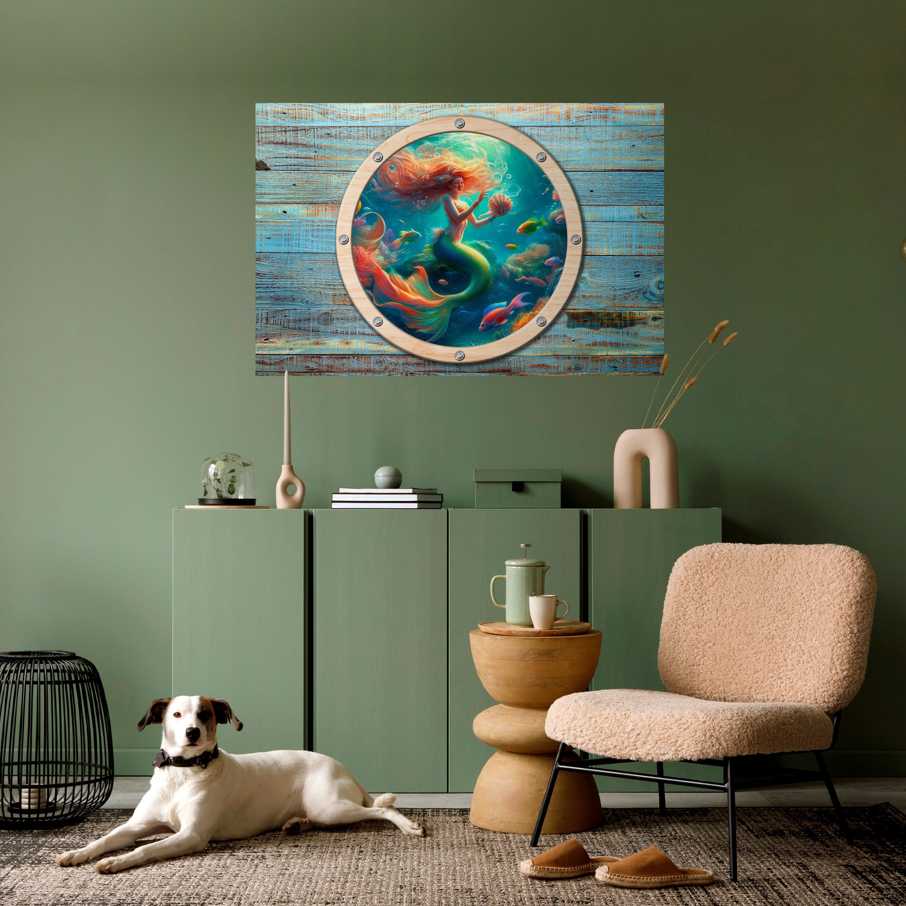 MERMAID DREAMS Peel and Stick Horizontal Poster