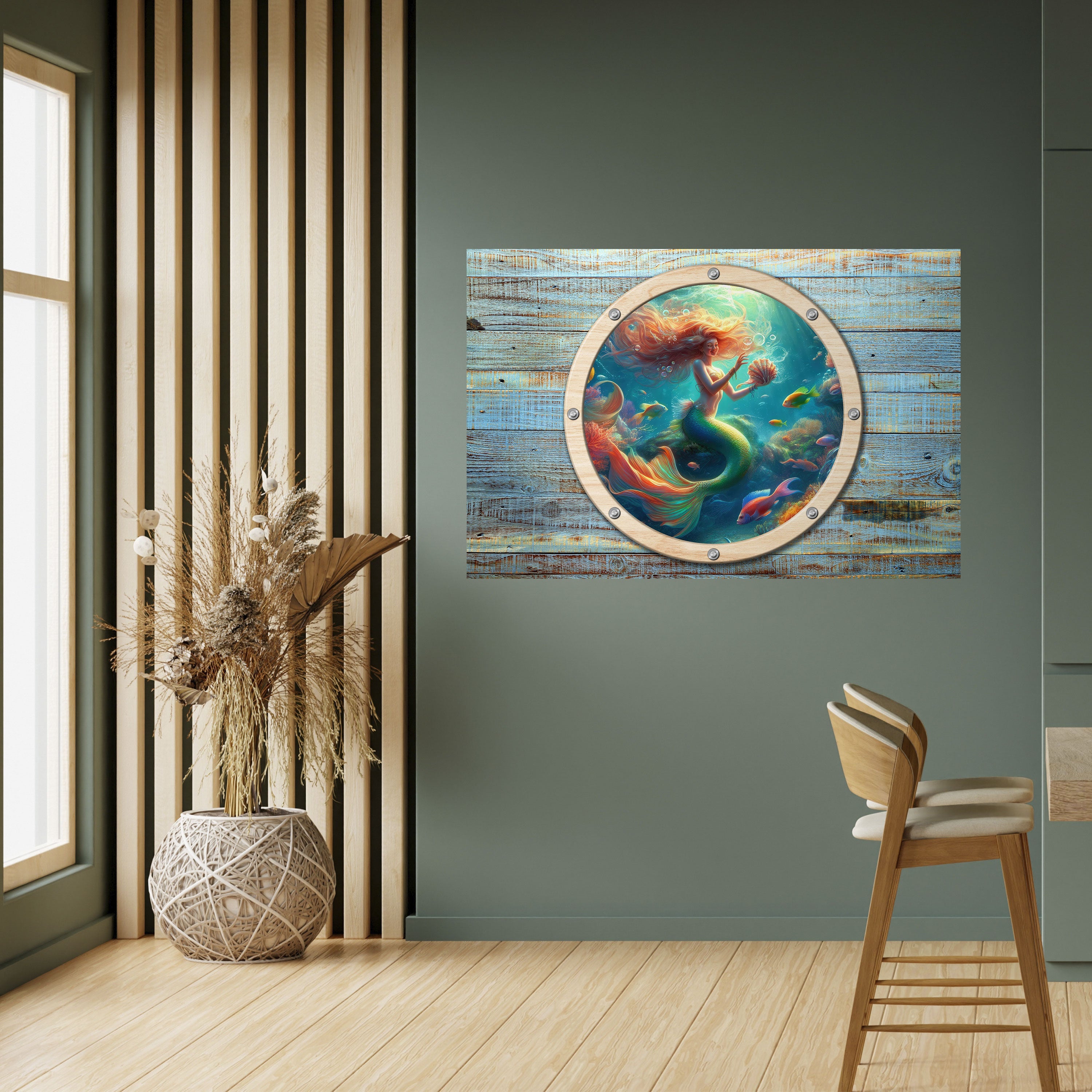MERMAID DREAMS Peel and Stick Horizontal Poster