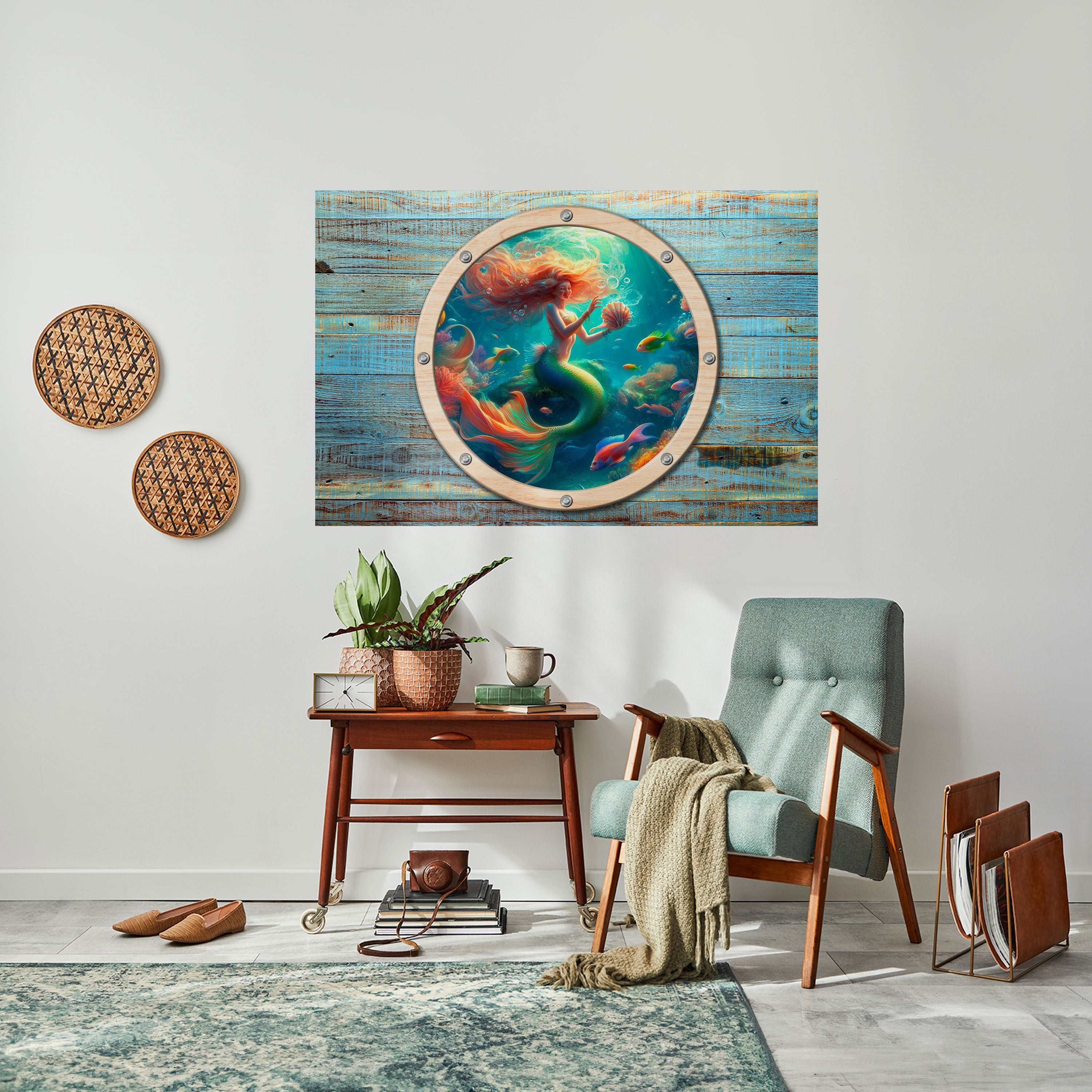 MERMAID DREAMS Peel and Stick Horizontal Poster