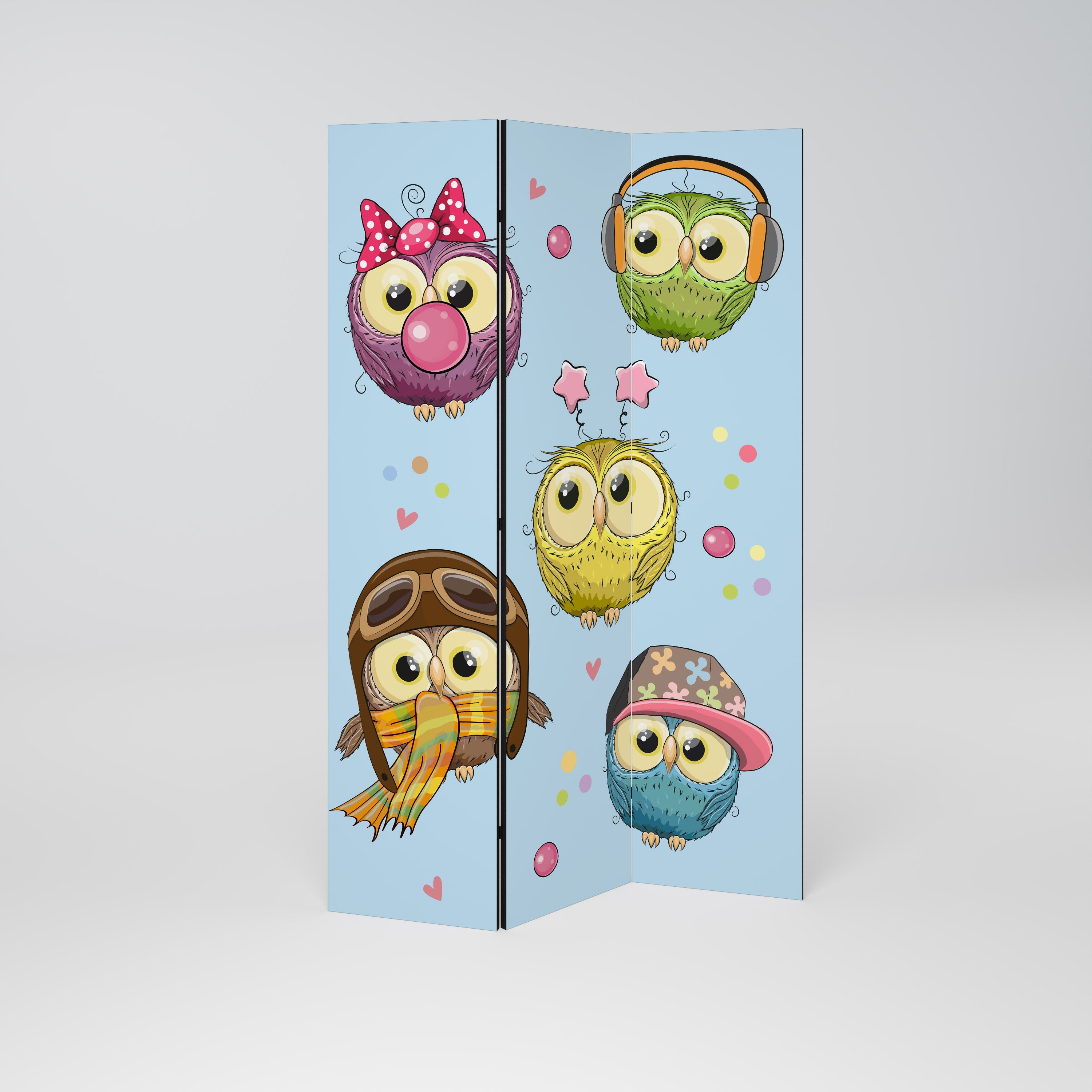 Διακοσμητικό διαχωριστικό δωματίου OWLY SQUAD 3 πάνελ