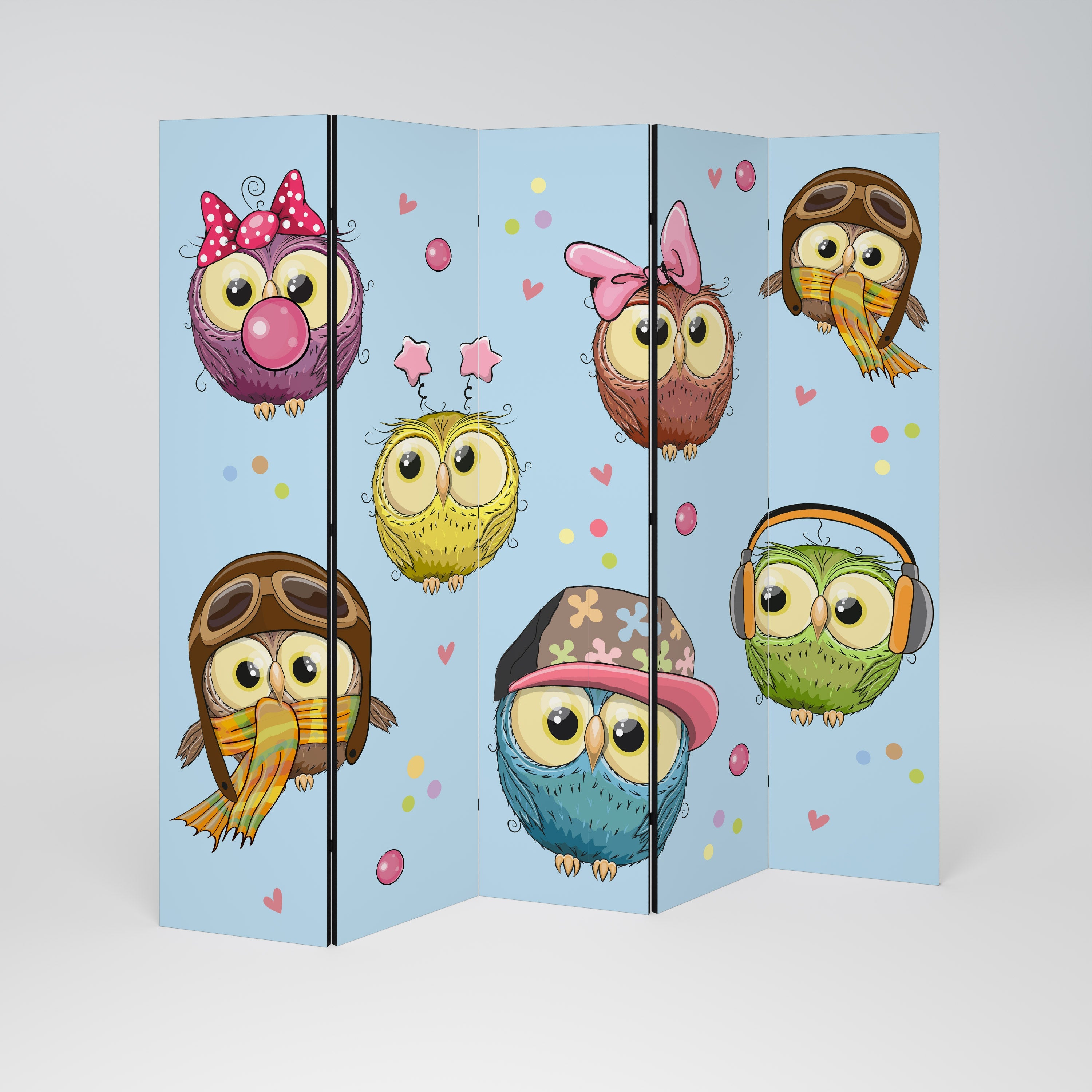Διακοσμητικό διαχωριστικό δωματίου OWLY SQUAD 5 πάνελ