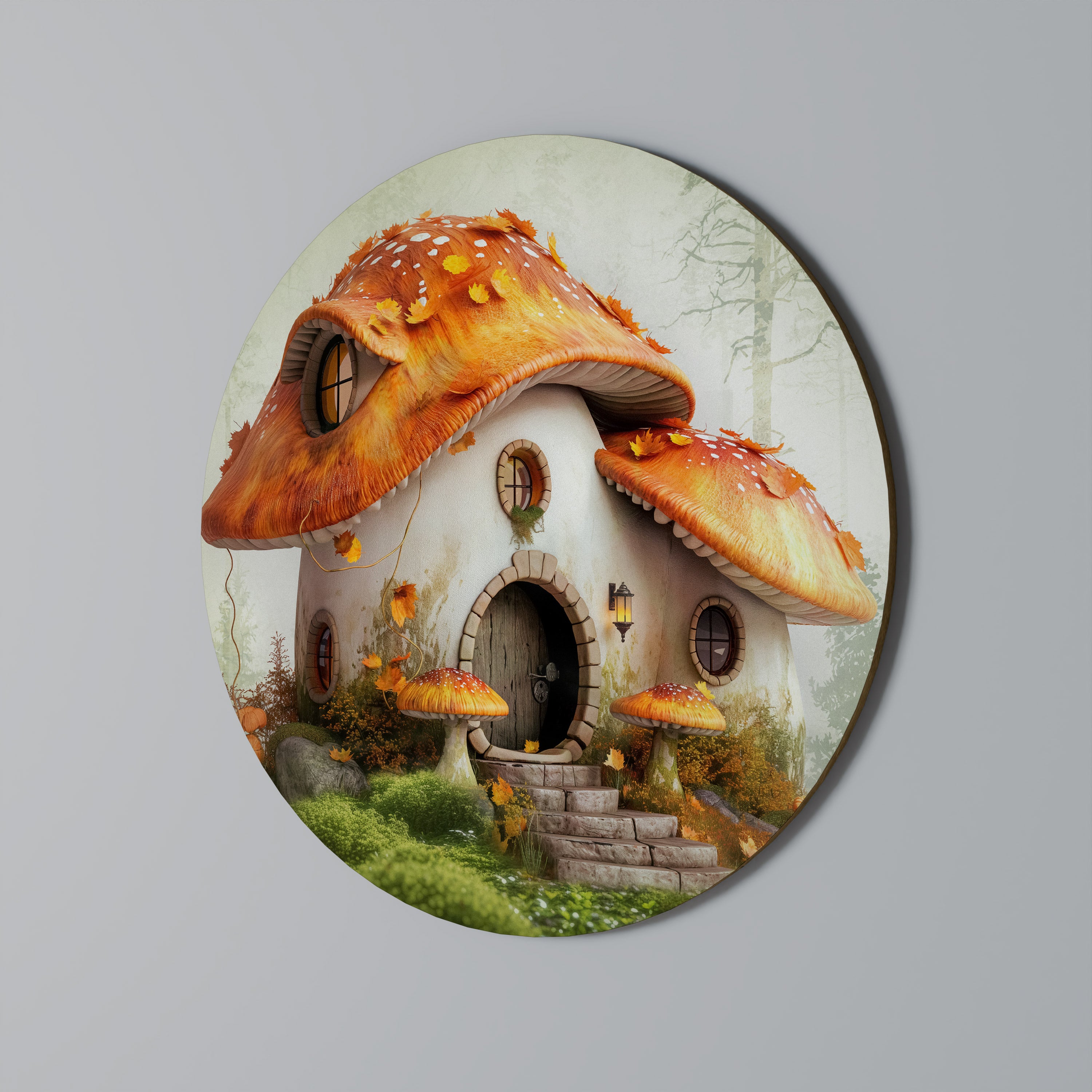 MYSTIC TOADSTOL Στρογγυλή Τέχνη Τοίχου