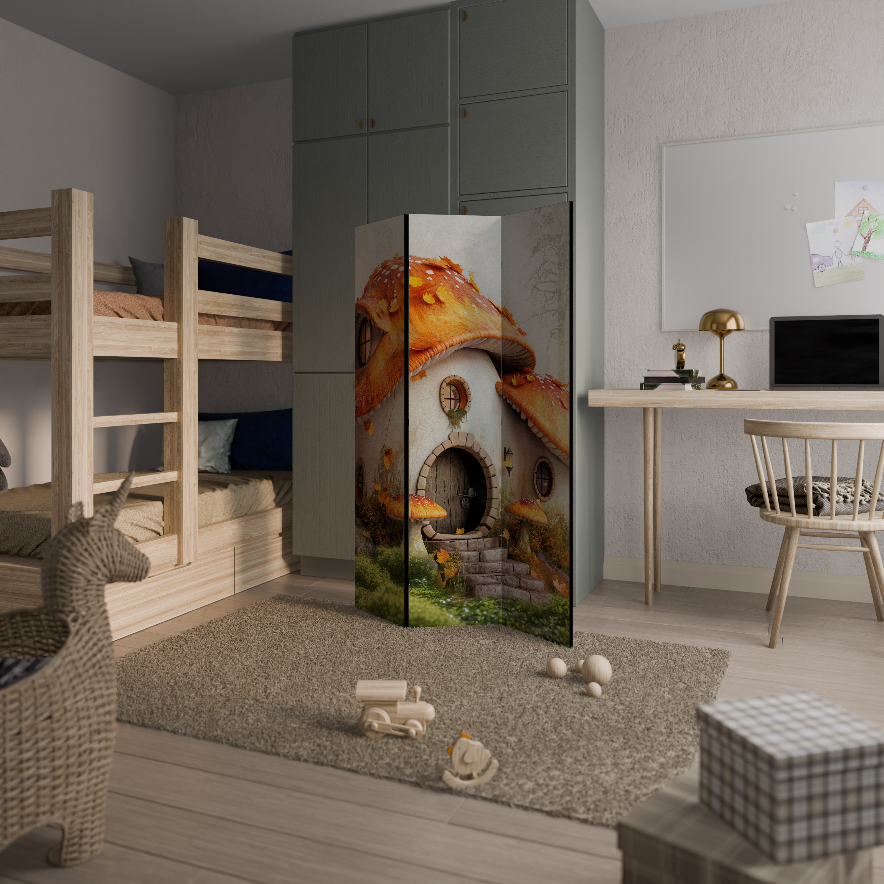 MYSTIC TOADSTOOL Παραβάν με 3 πάνελ