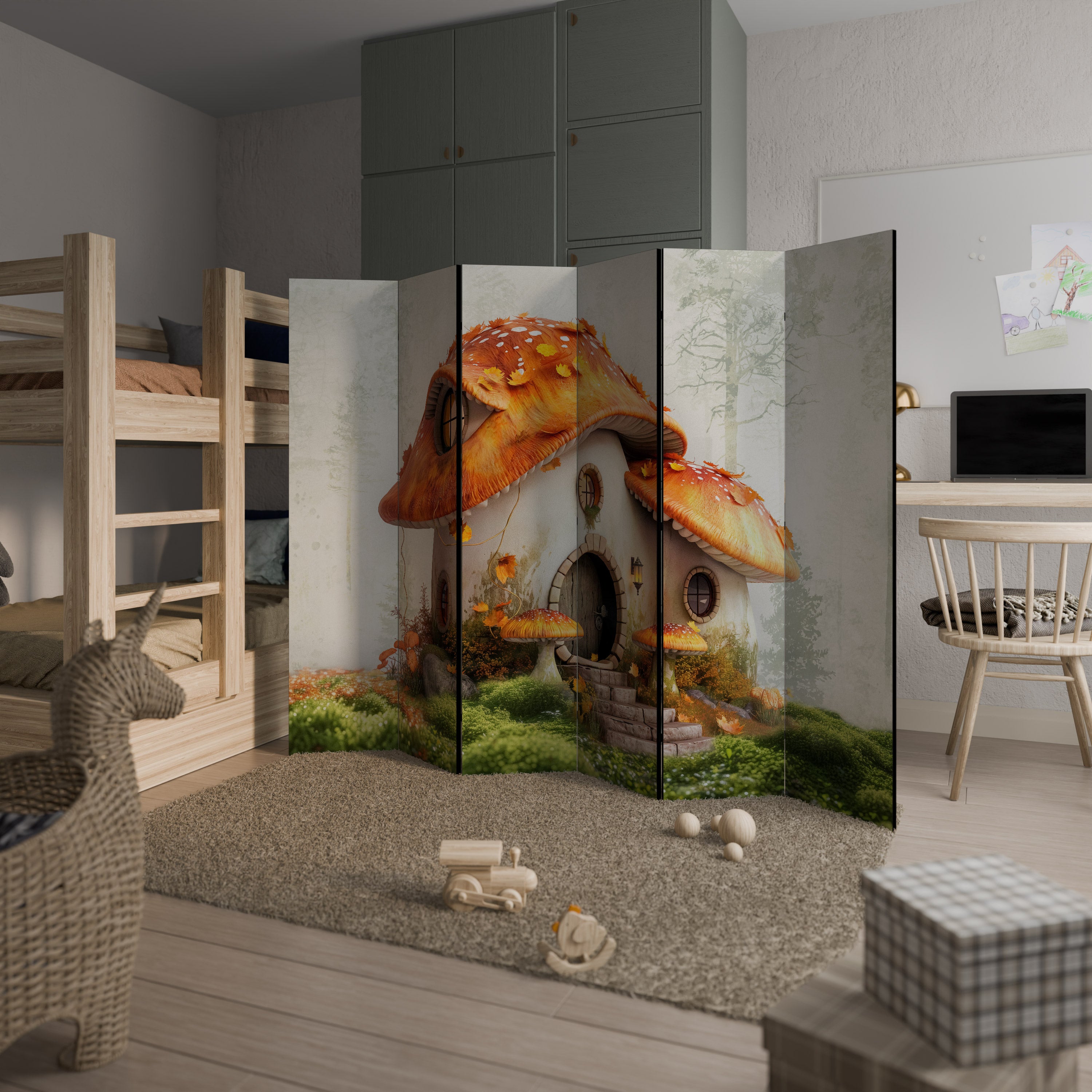 MYSTIC TOADSTOOL 6-Panel Room Divider
