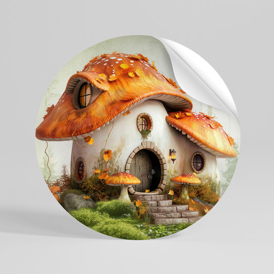 MYSTIC TOADSTOOL Αυτοκόλλητη Αφίσα στρογγυλή