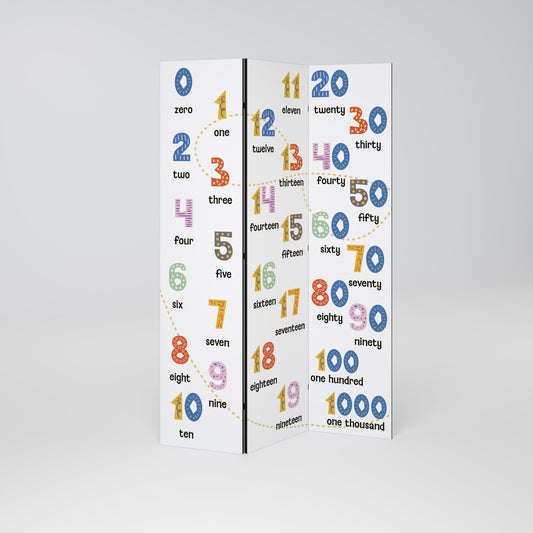 COUNTING LESSON 3-Panel Room Divider