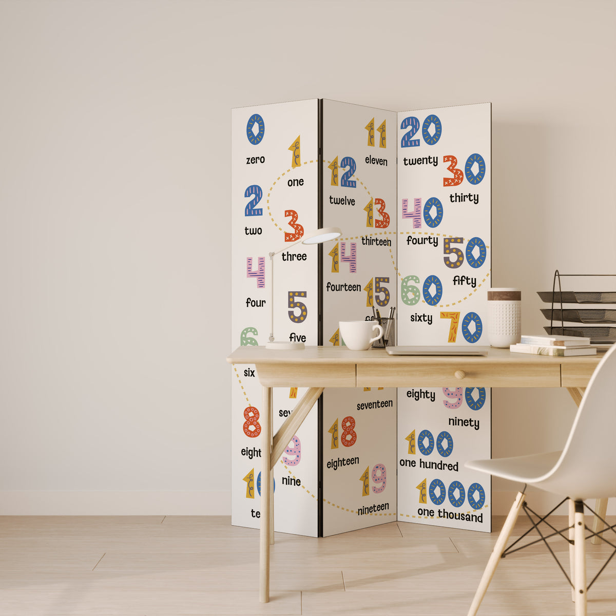 COUNTING LESSON Παραβάν με 3 πάνελ