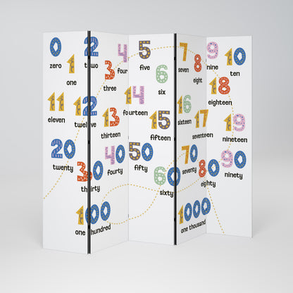 COUNTING LESSON Παραβάν με 5 πάνελ