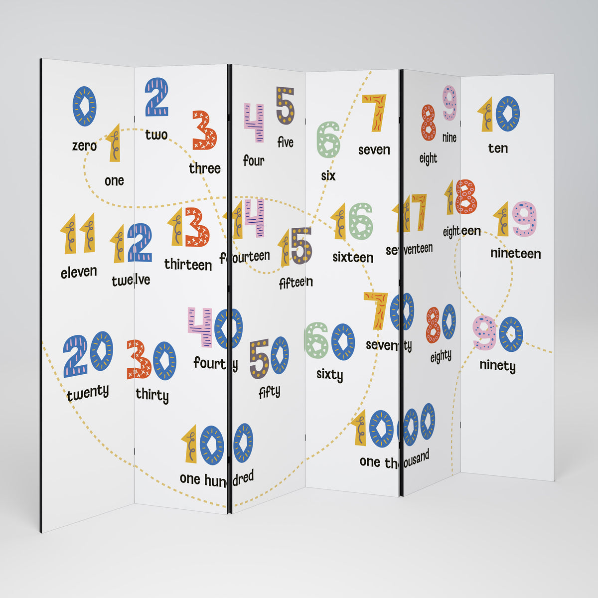 COUNTING LESSON Παραβάν με 6 πάνελ