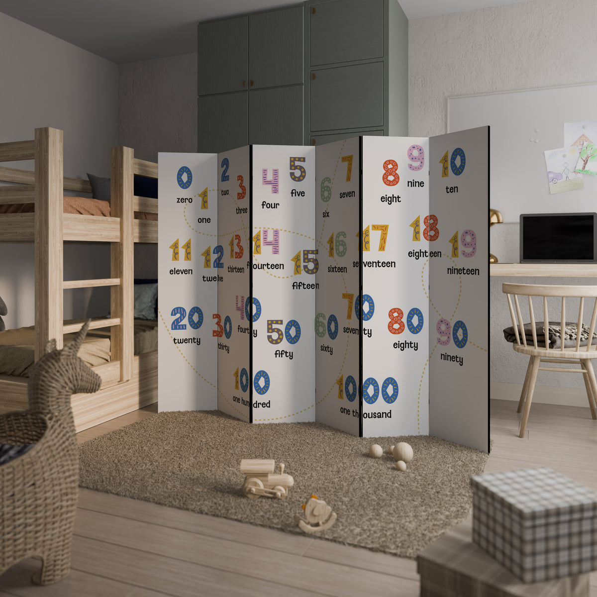 COUNTING LESSON Παραβάν με 6 πάνελ