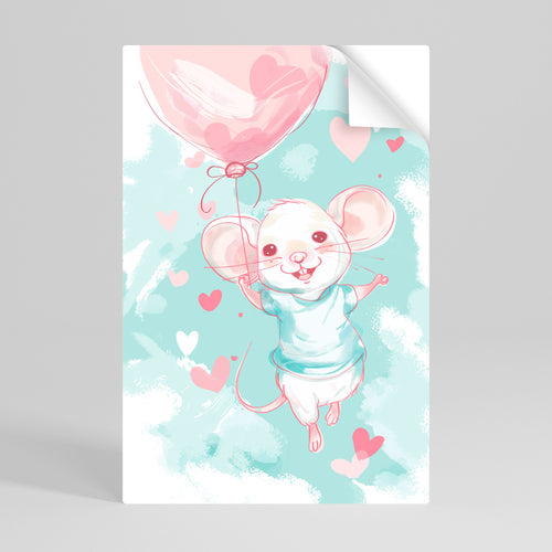 MOUSY FLOW Peel and Stick Vertical Poster