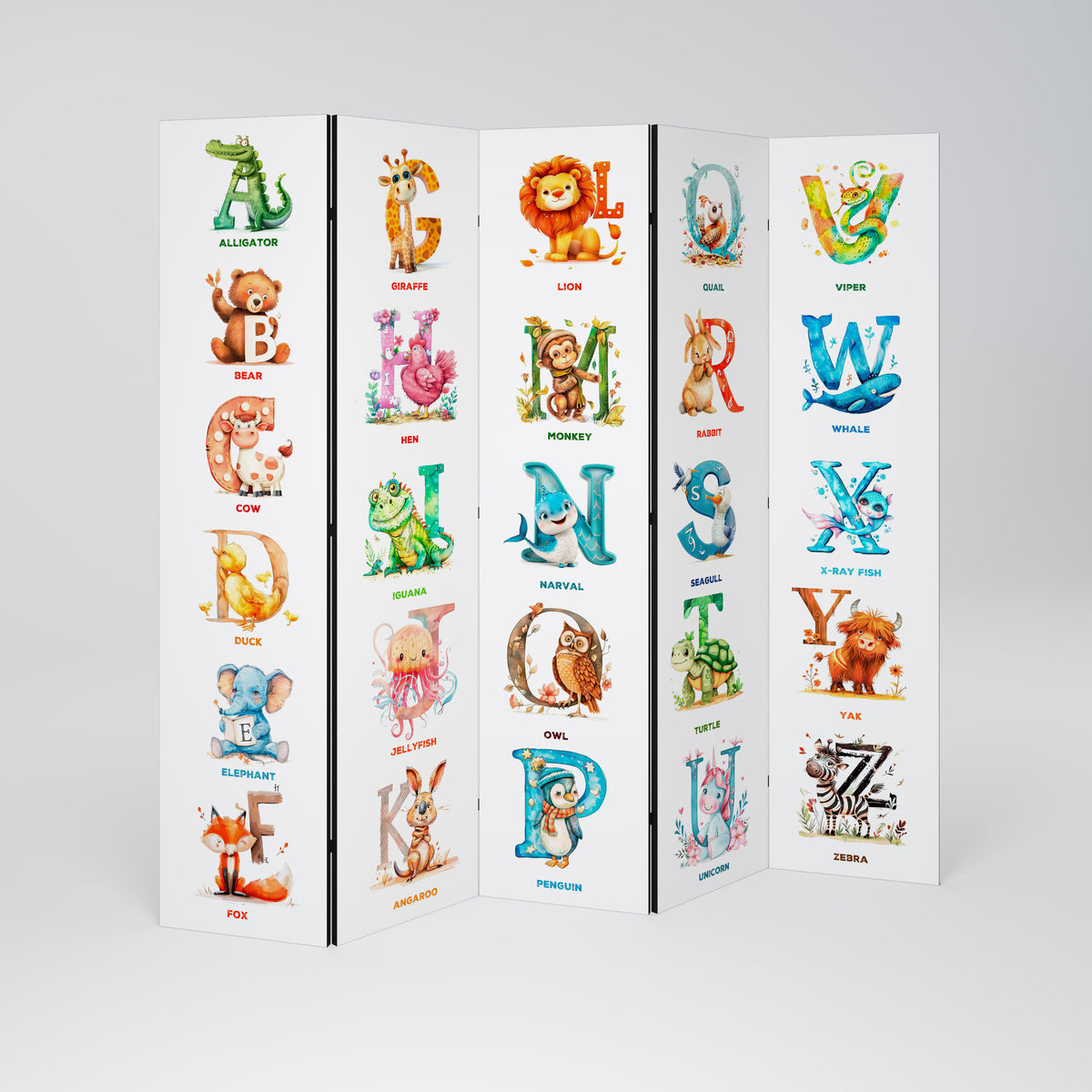 JOYFUL LETTERS Παραβάν με 5 πάνελ