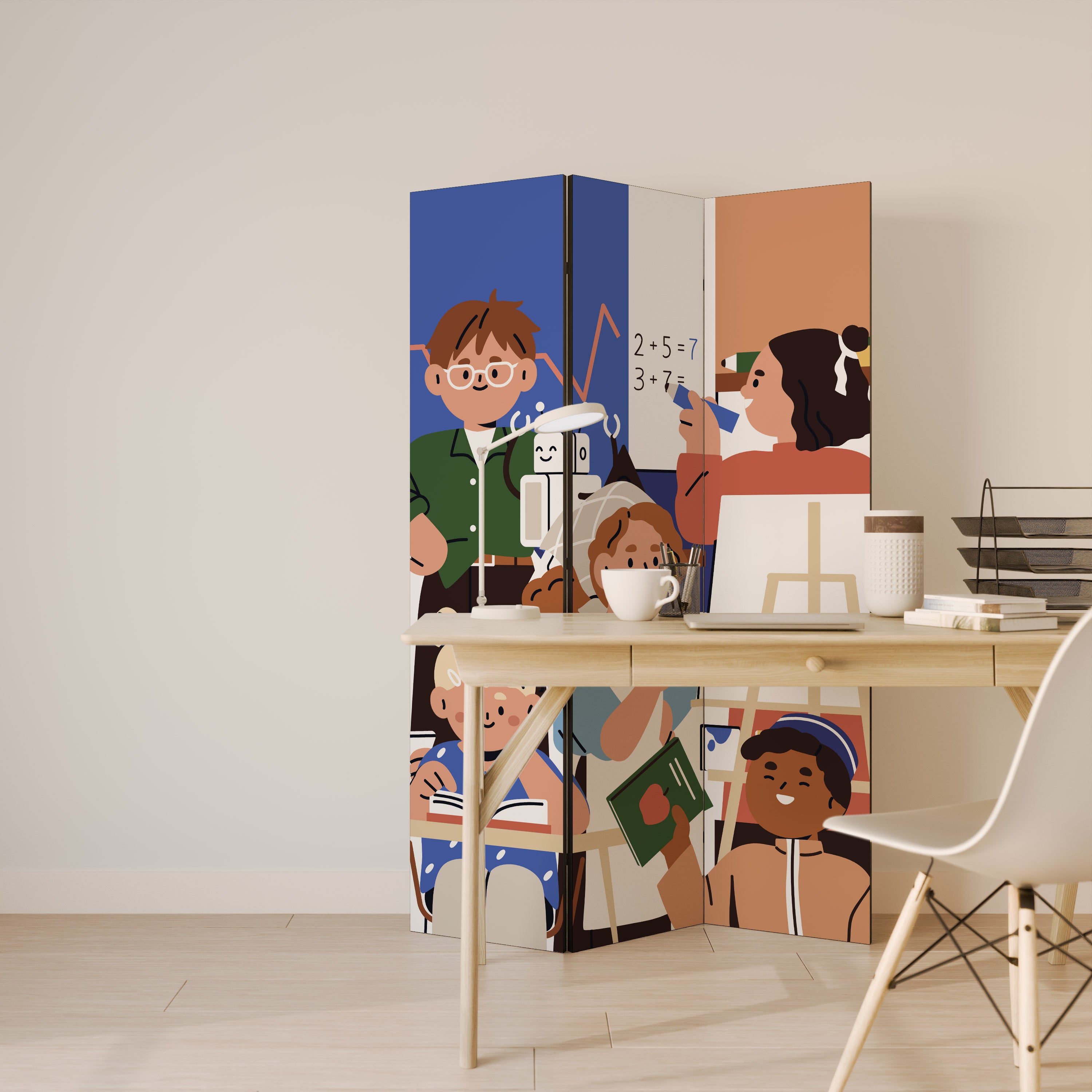 SCHOOL VIBE Παραβάν με 3 πάνελ