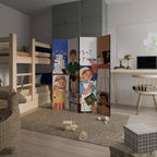 SCHOOL VIBE 4-Panel Room Divider