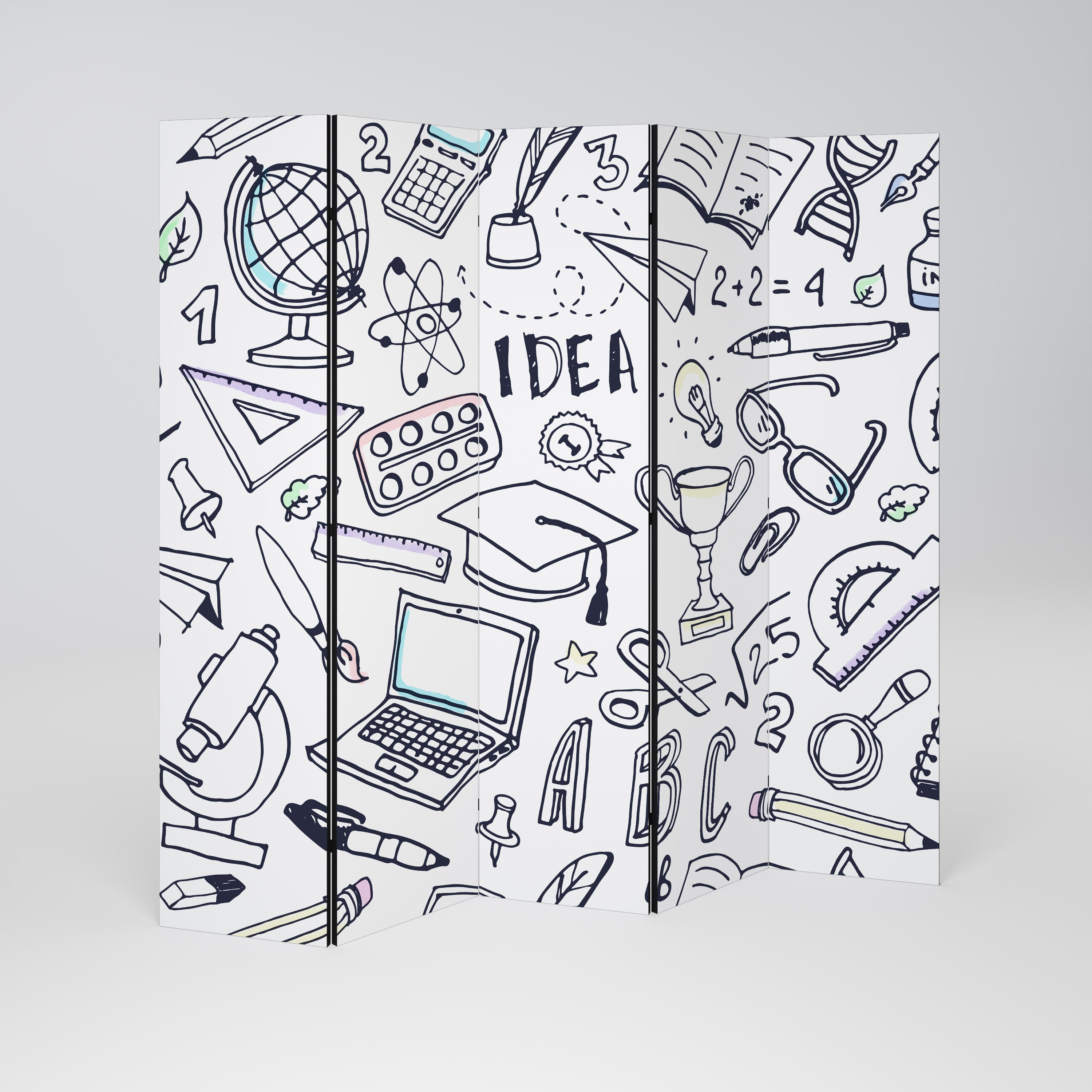 SCHOOL STUFF 5-Panel Room Divider