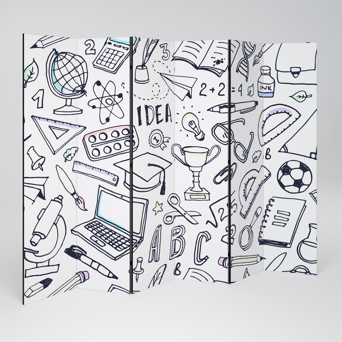 SCHOOL STUFF 6-Panel Room Divider