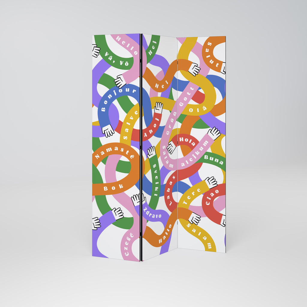 HELLO THERE 3-Panel Room Divider