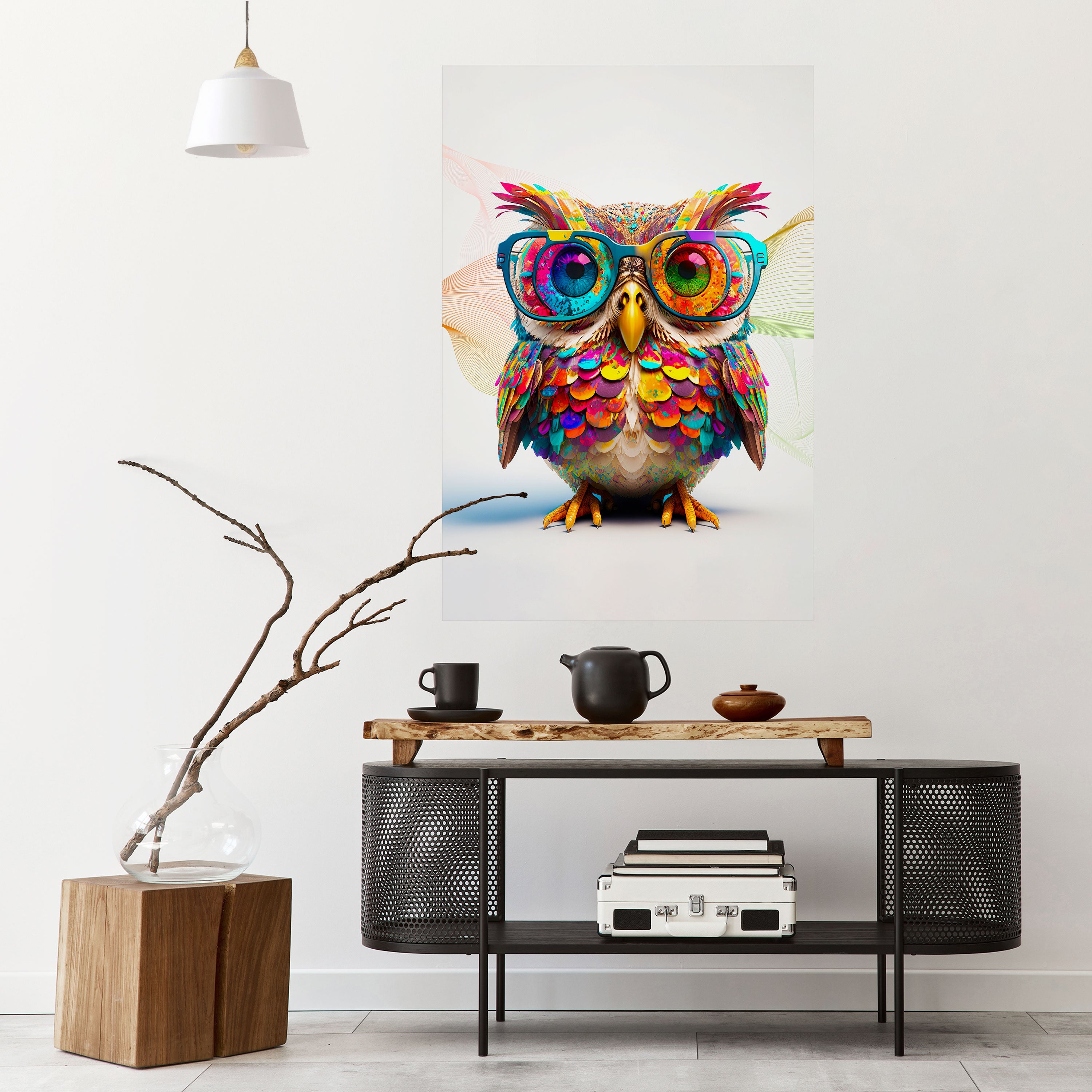 HOOT HOOT Αφίσα με κάθετη κόλλα και κολλήματα