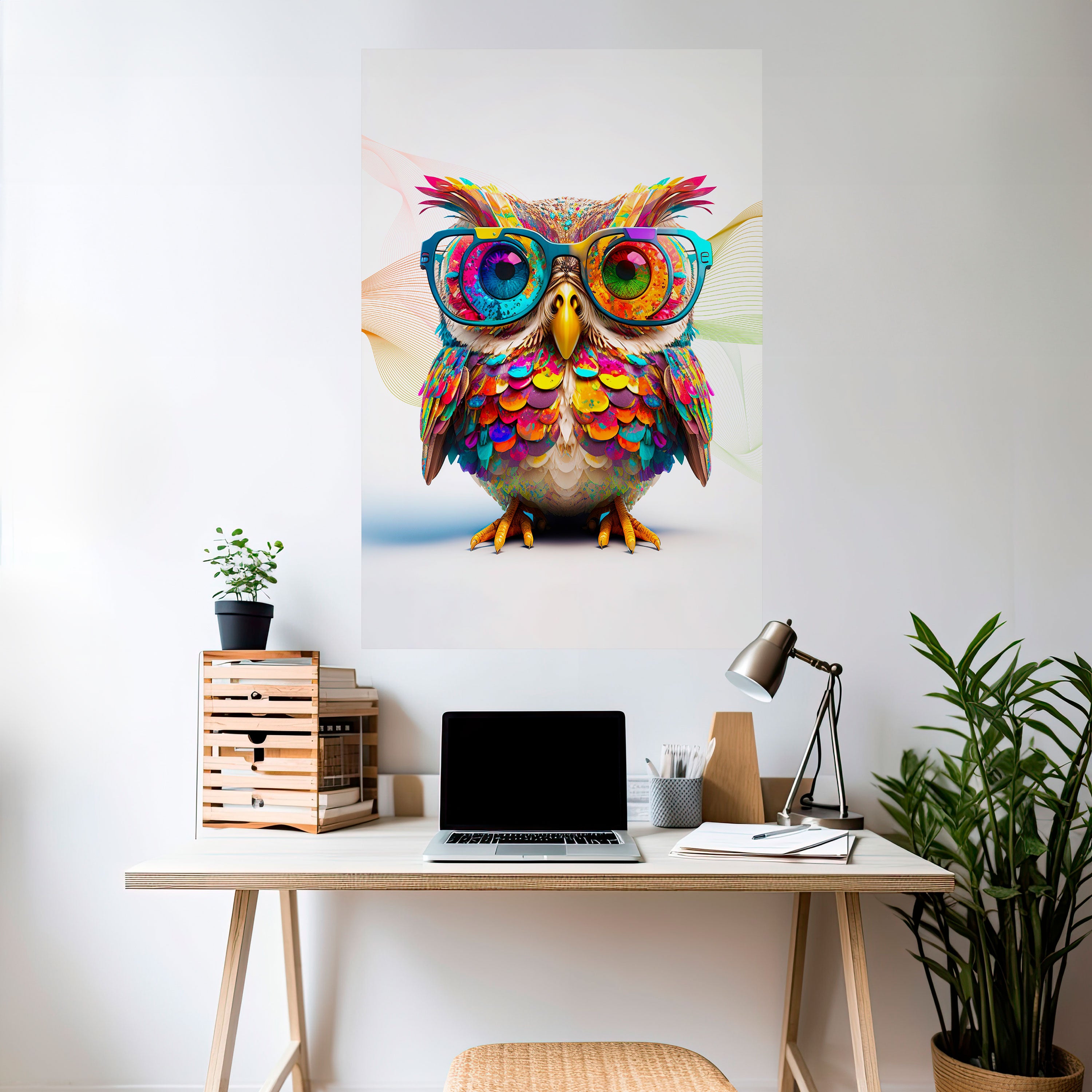 HOOT HOOT Αφίσα με κάθετη κόλλα και κολλήματα