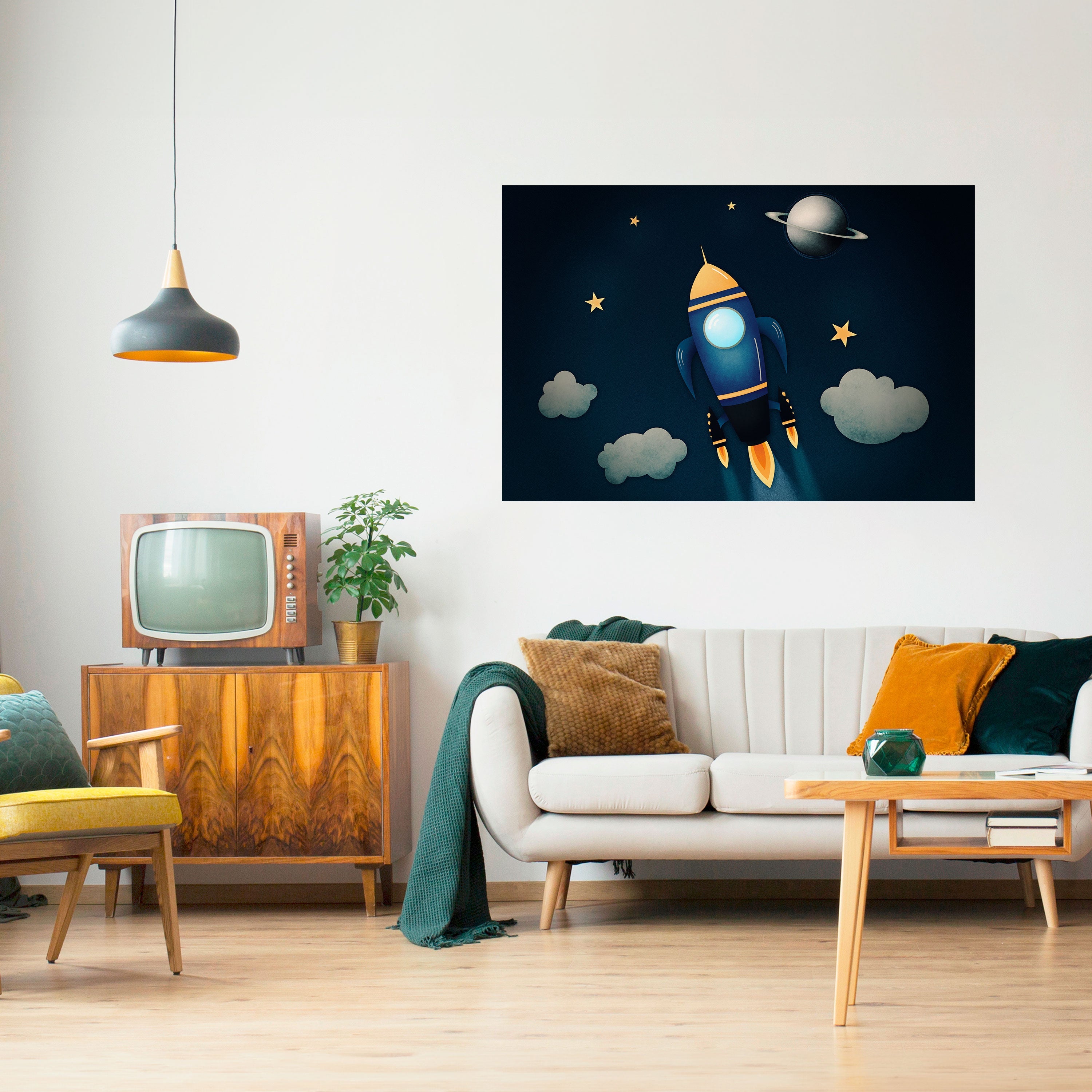 STELLAR SWING Peel and Stick Horizontal Poster