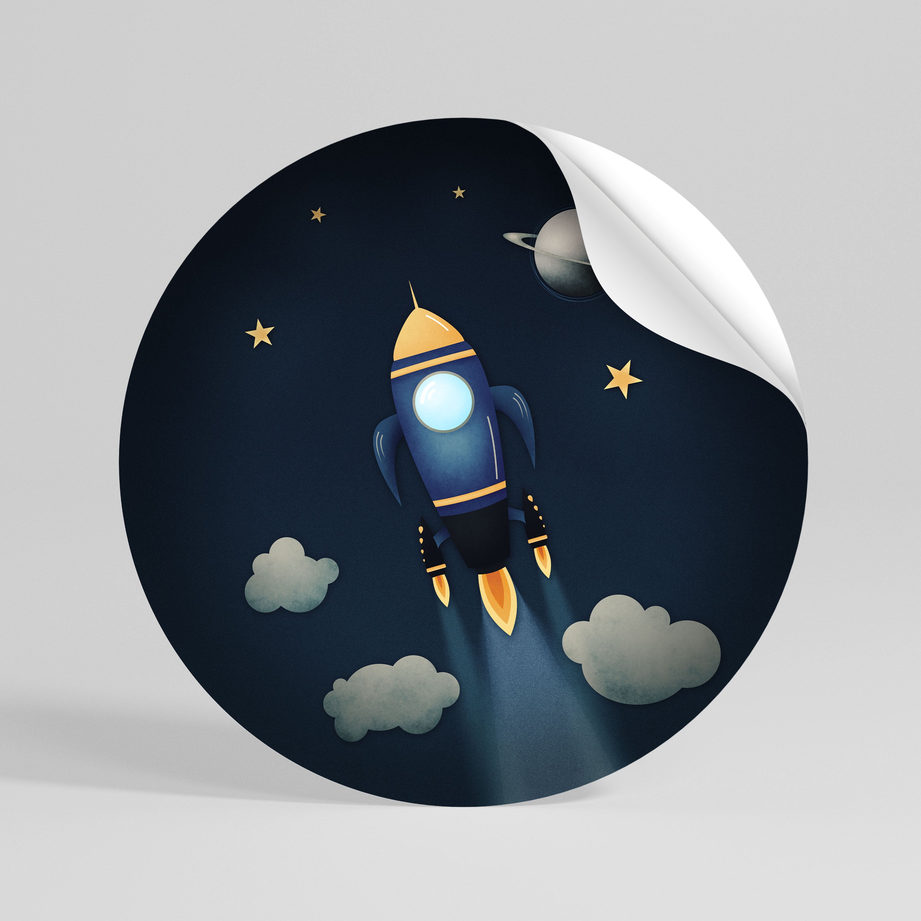 STELLAR SWING Peel and Stick Round Sticker