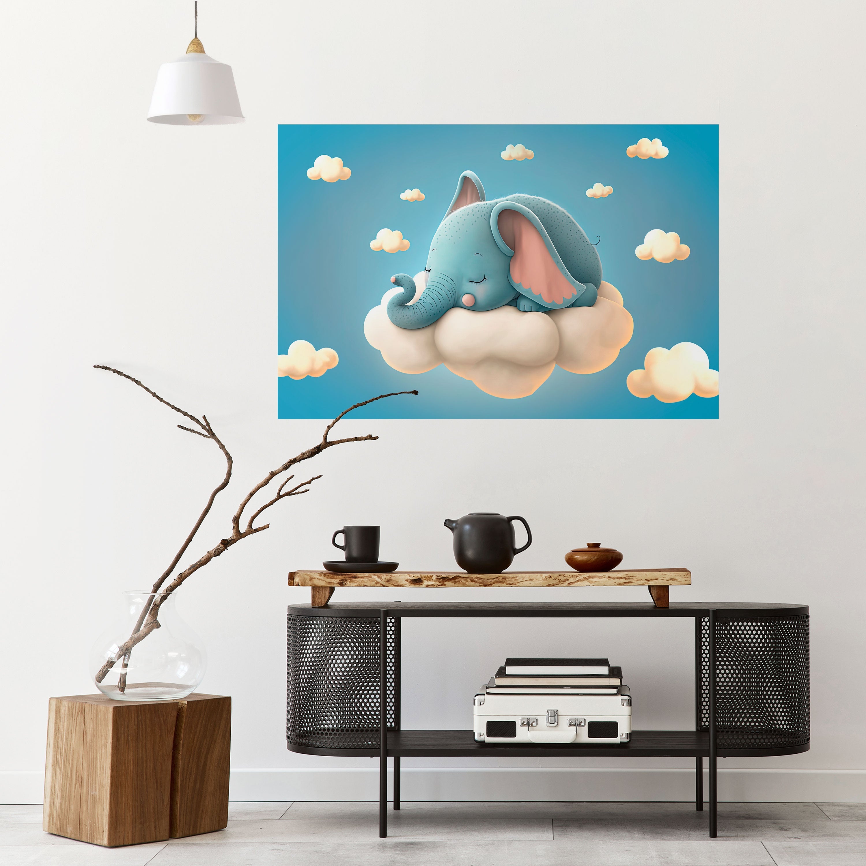 ELEPHANT DREAMS Peel and Stick Horizontal Poster