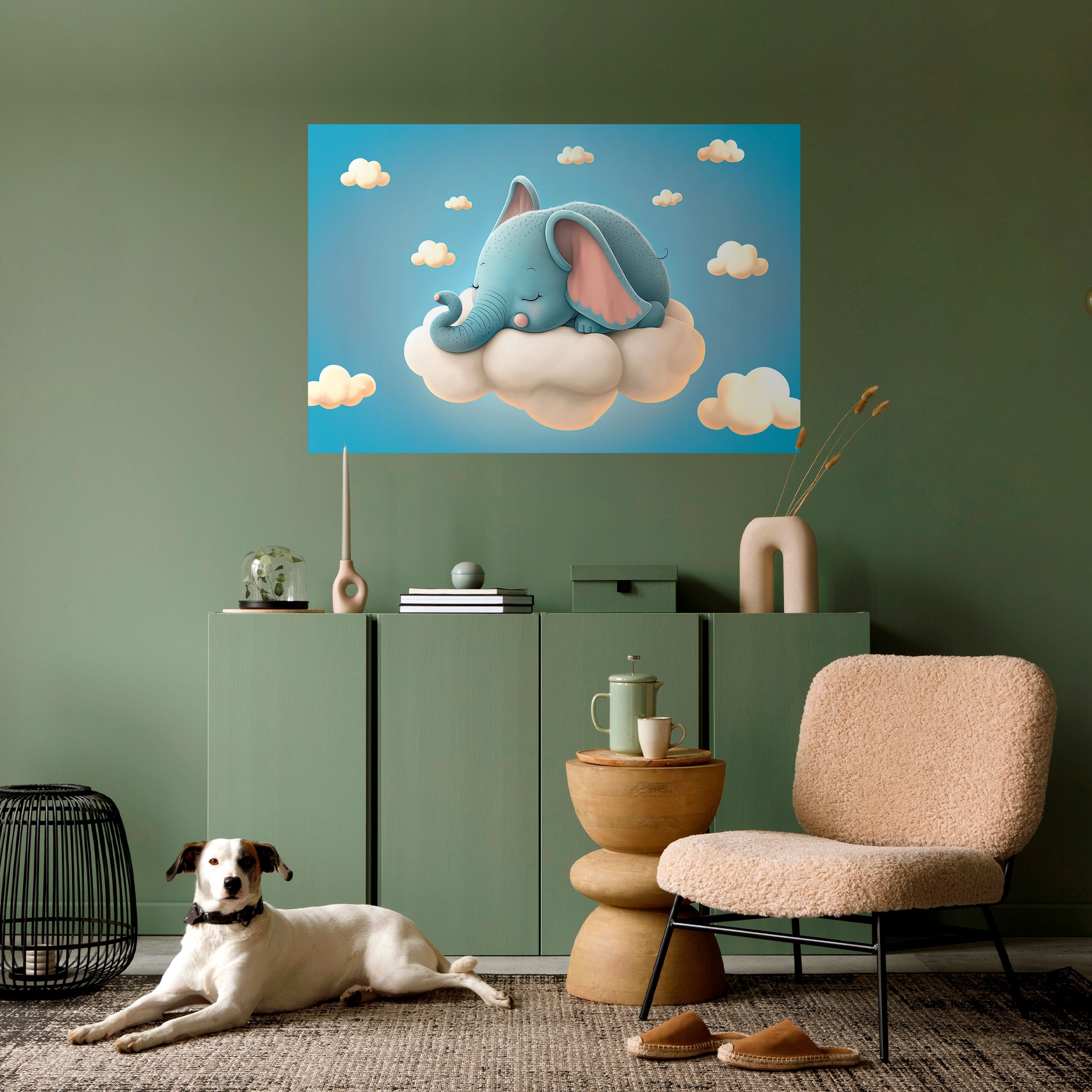 ELEPHANT DREAMS Peel and Stick Horizontal Poster
