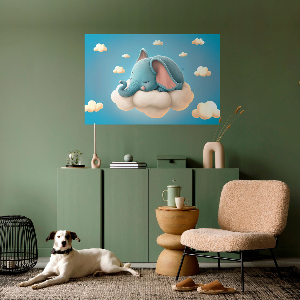 ELEPHANT DREAMS Peel and Stick Horizontal Poster