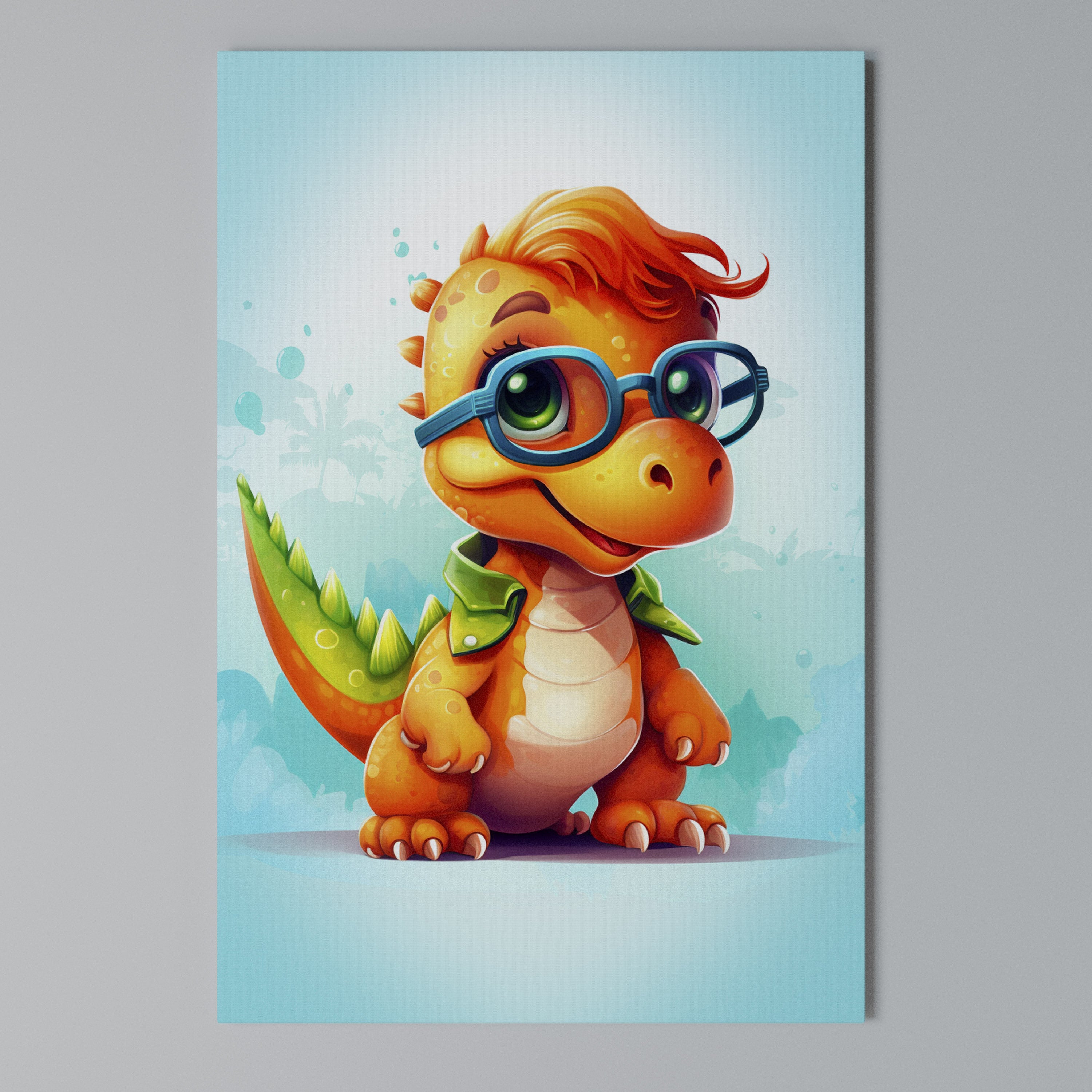 KIDDOSAURUS REX Vertical Canvas Print