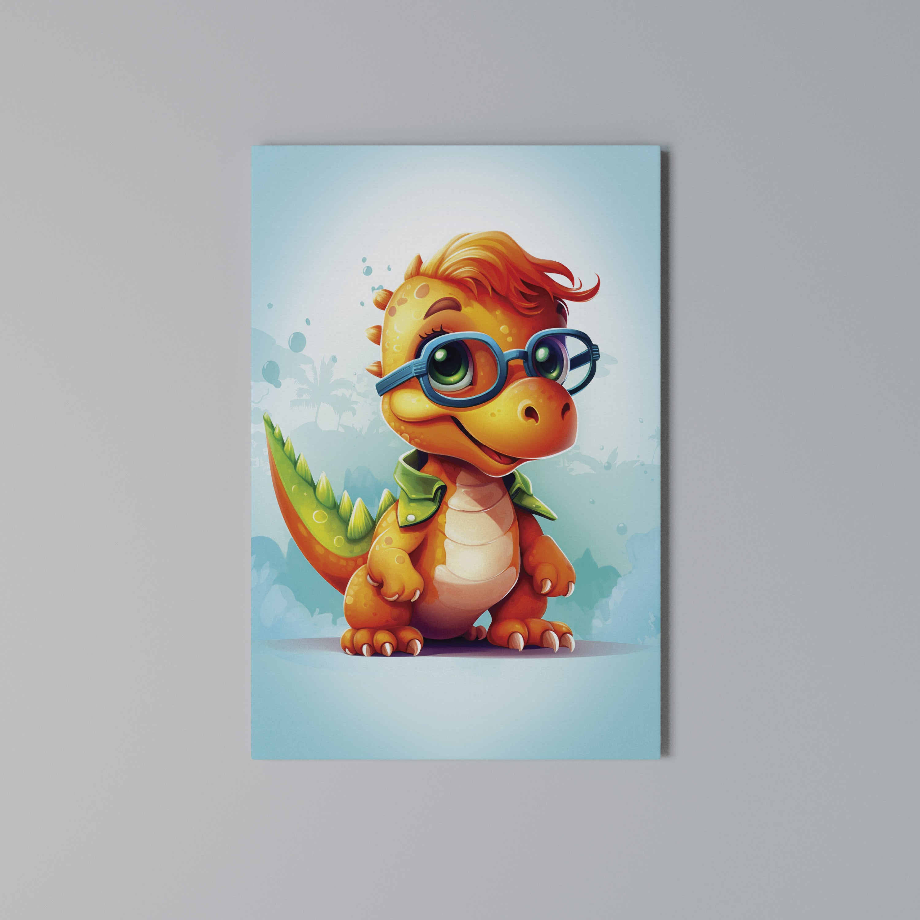KIDDOSAURUS REX Vertical Canvas Print