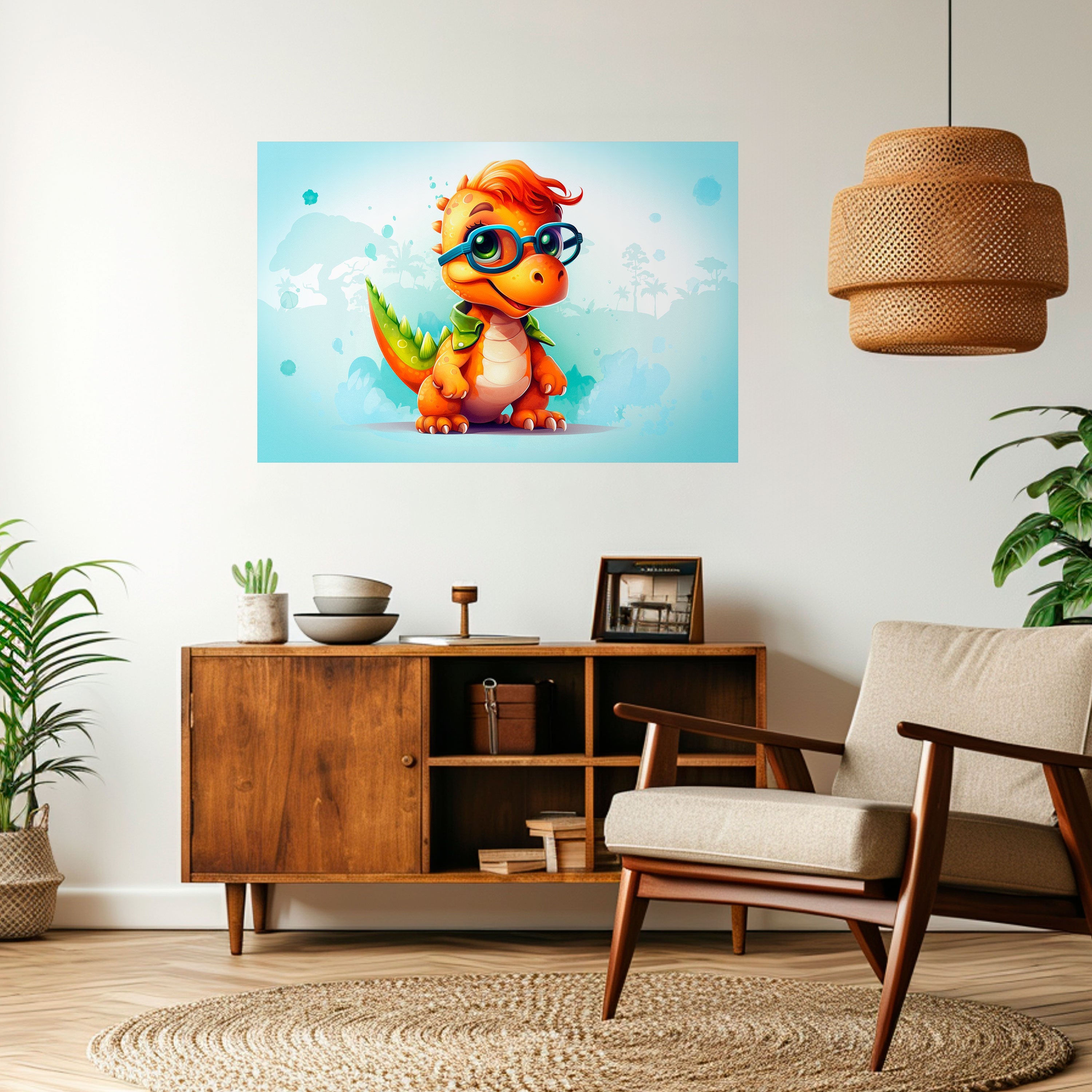 KIDDOSAURUS REX Peel and Stick Horizontal Poster