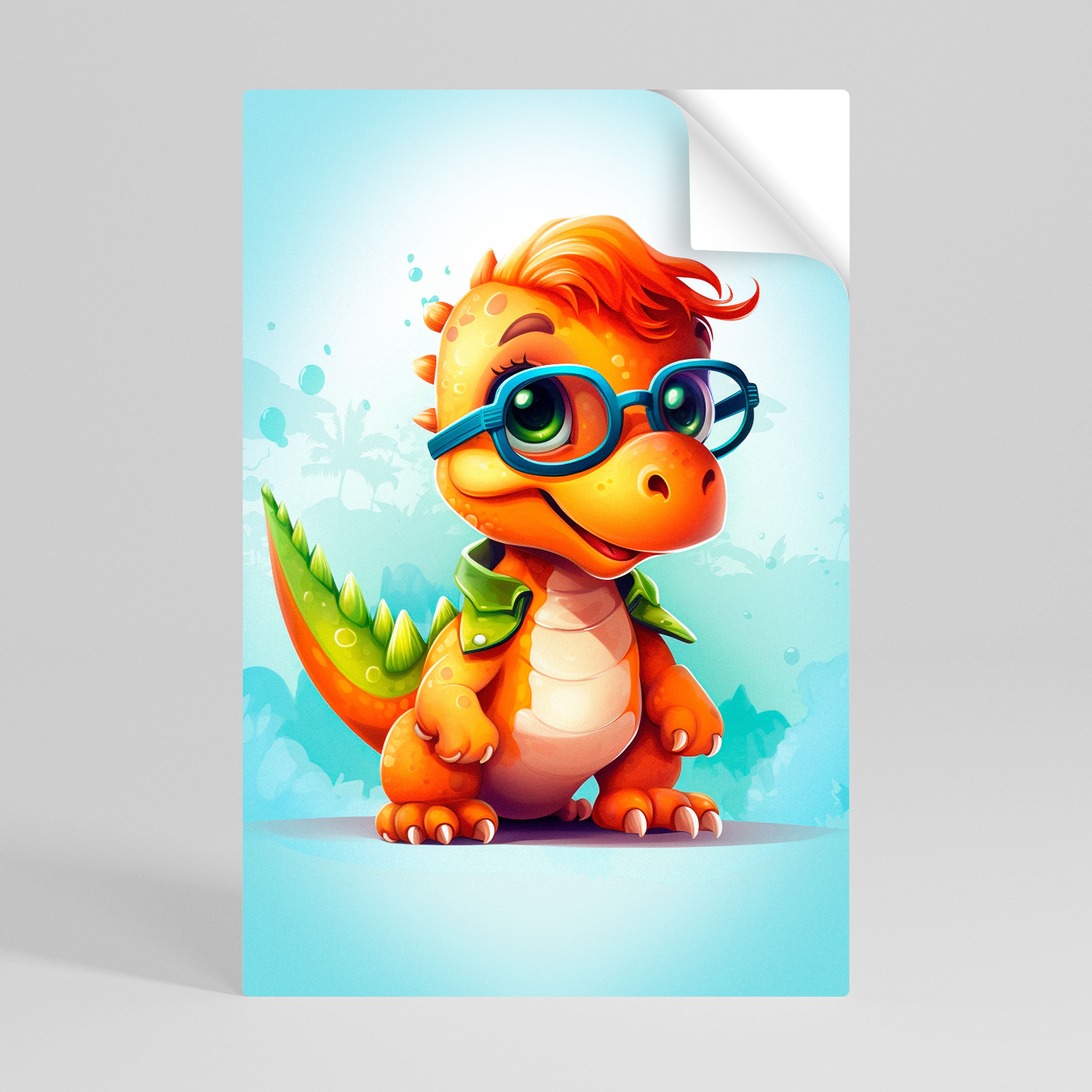 Αφίσα KIDDOSAURUS REX με κάθετη κόλλα και κόλλα