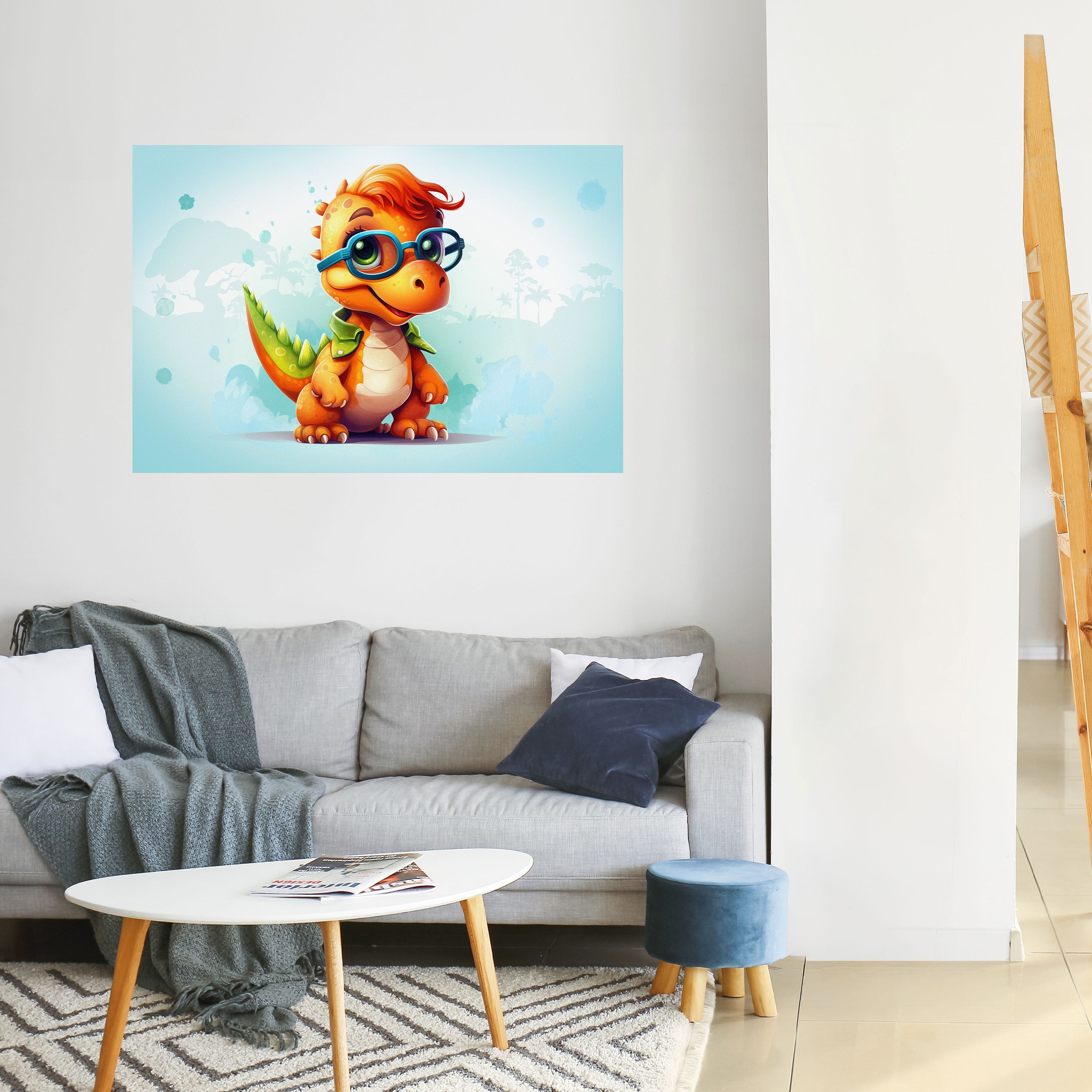 KIDDOSAURUS REX Peel and Stick Horizontal Poster