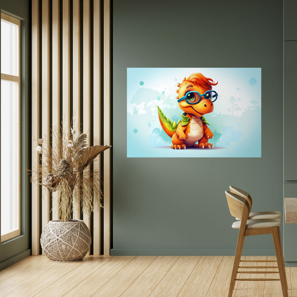 KIDDOSAURUS REX Peel and Stick Horizontal Poster