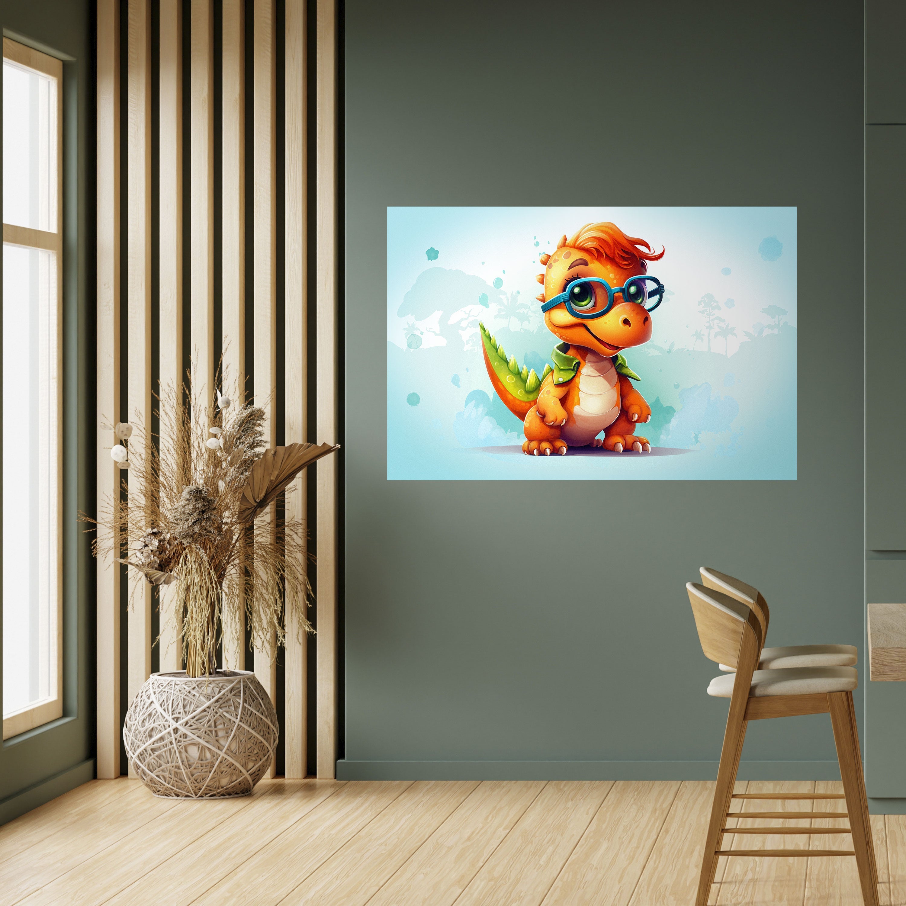 KIDDOSAURUS REX Peel and Stick Horizontal Poster