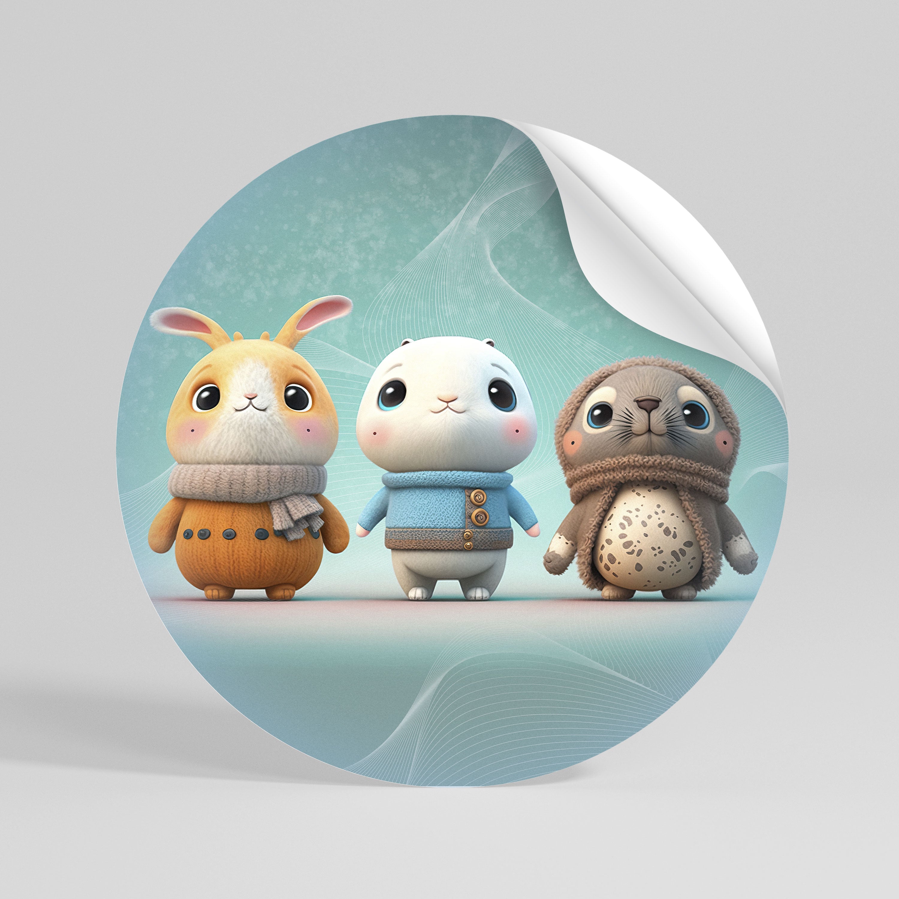 SWEETIES SQUAD Peel and Stick Round Sticker