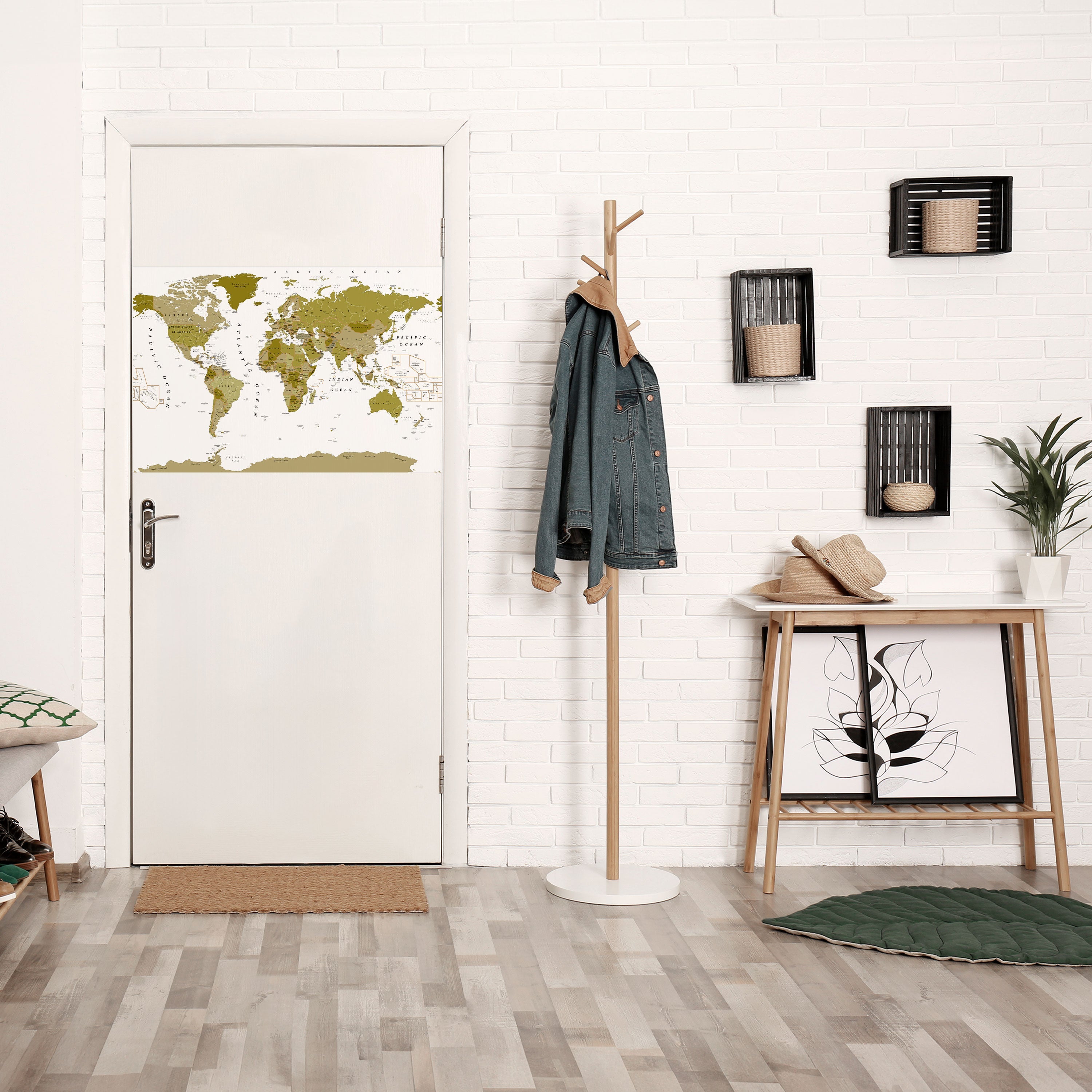 OLIVE EARTH ENCHANTMENT Peel and Stick Horizontal Poster